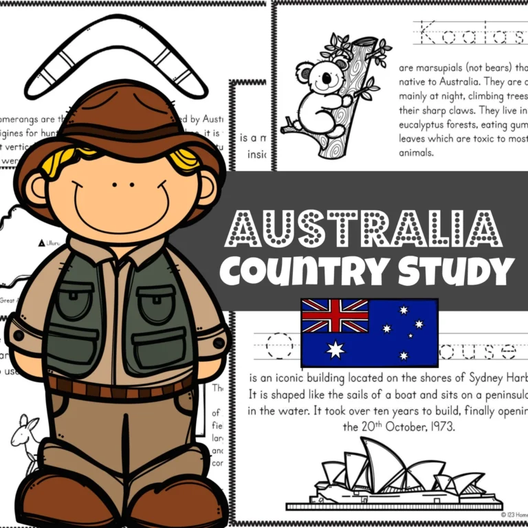 FREE Australia For Kids Printable Book