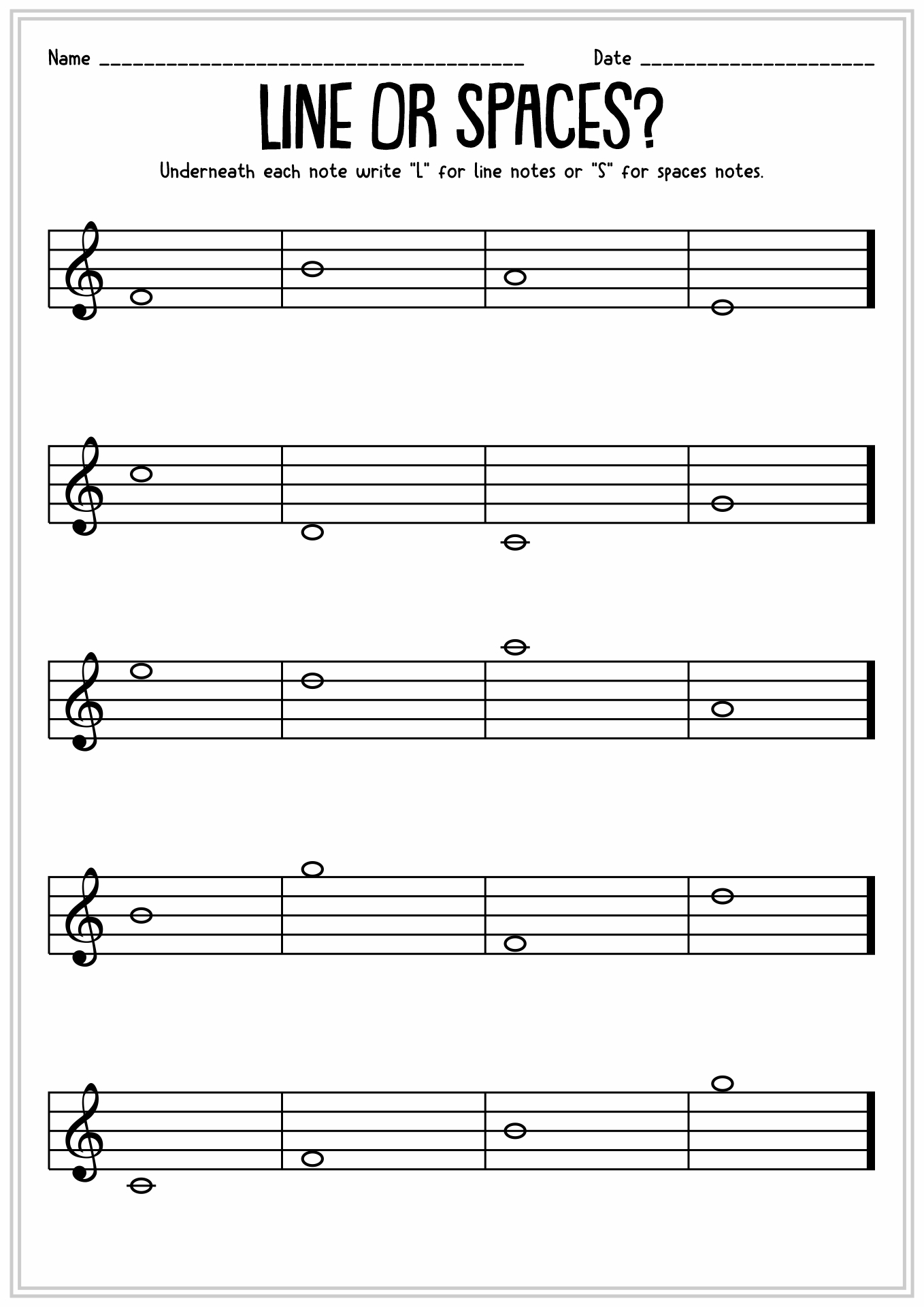 Free Printable Music Worksheets For Beginners