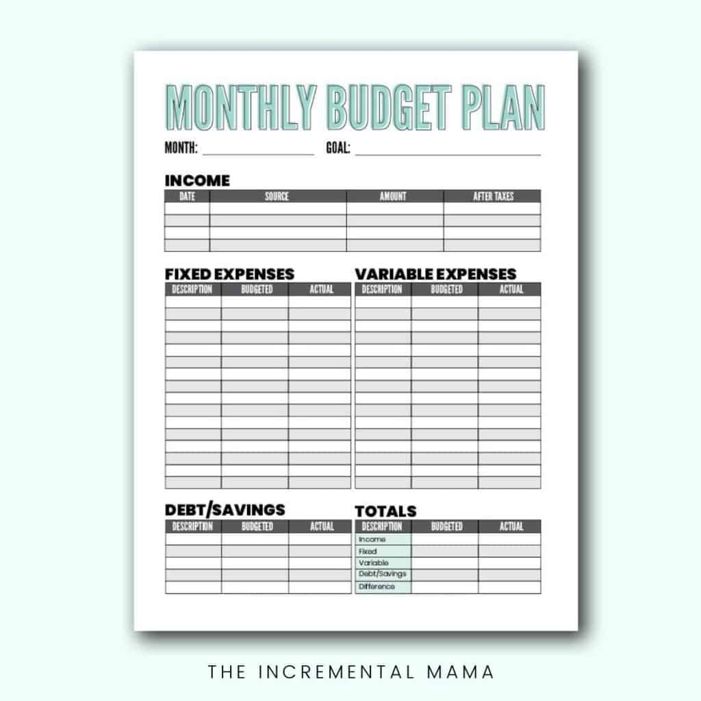 Budget Planner Free Printable Worksheets