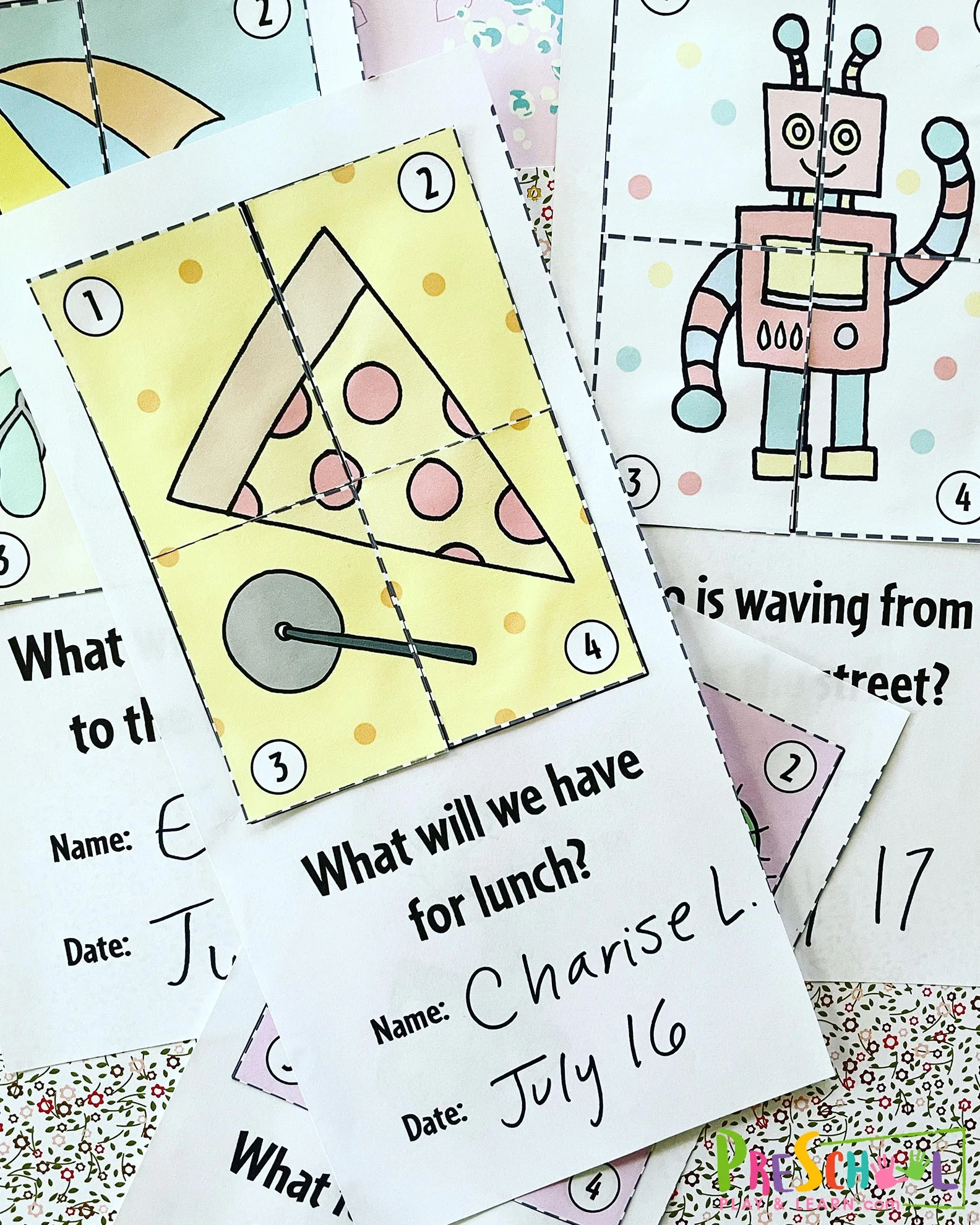 Cut And Paste Preschool Worksheet
