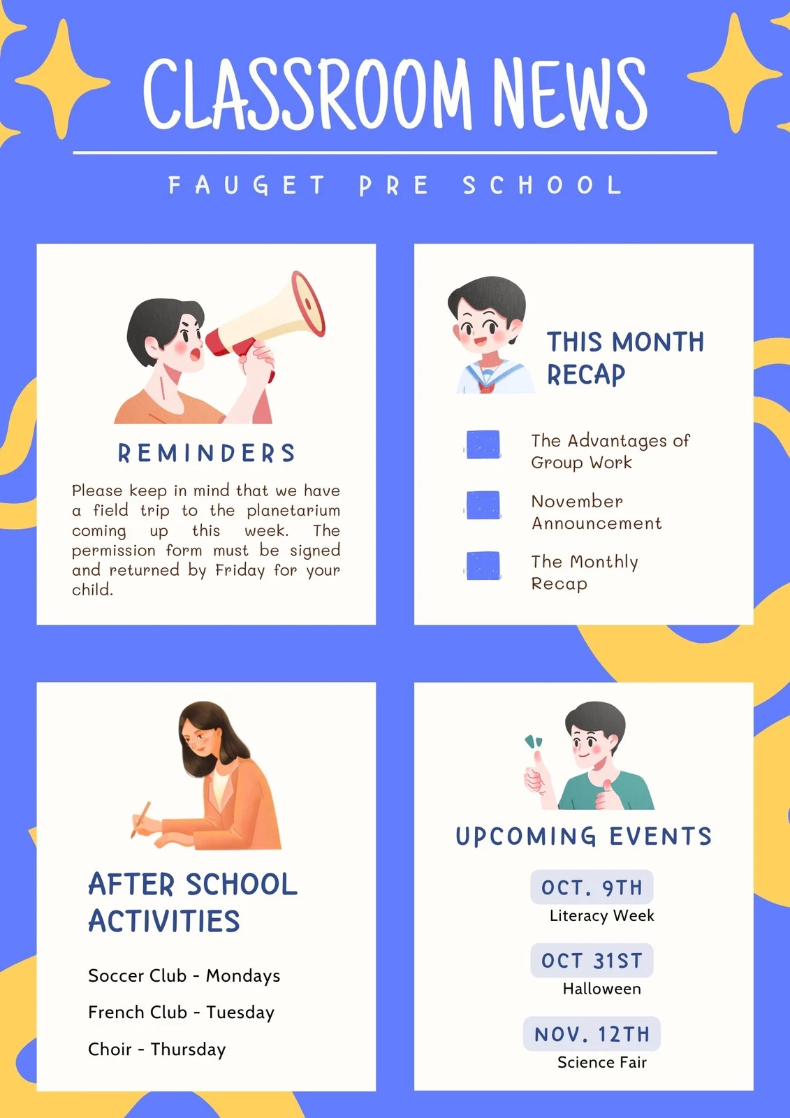 Free Preschool Newsletter Templates Printable
