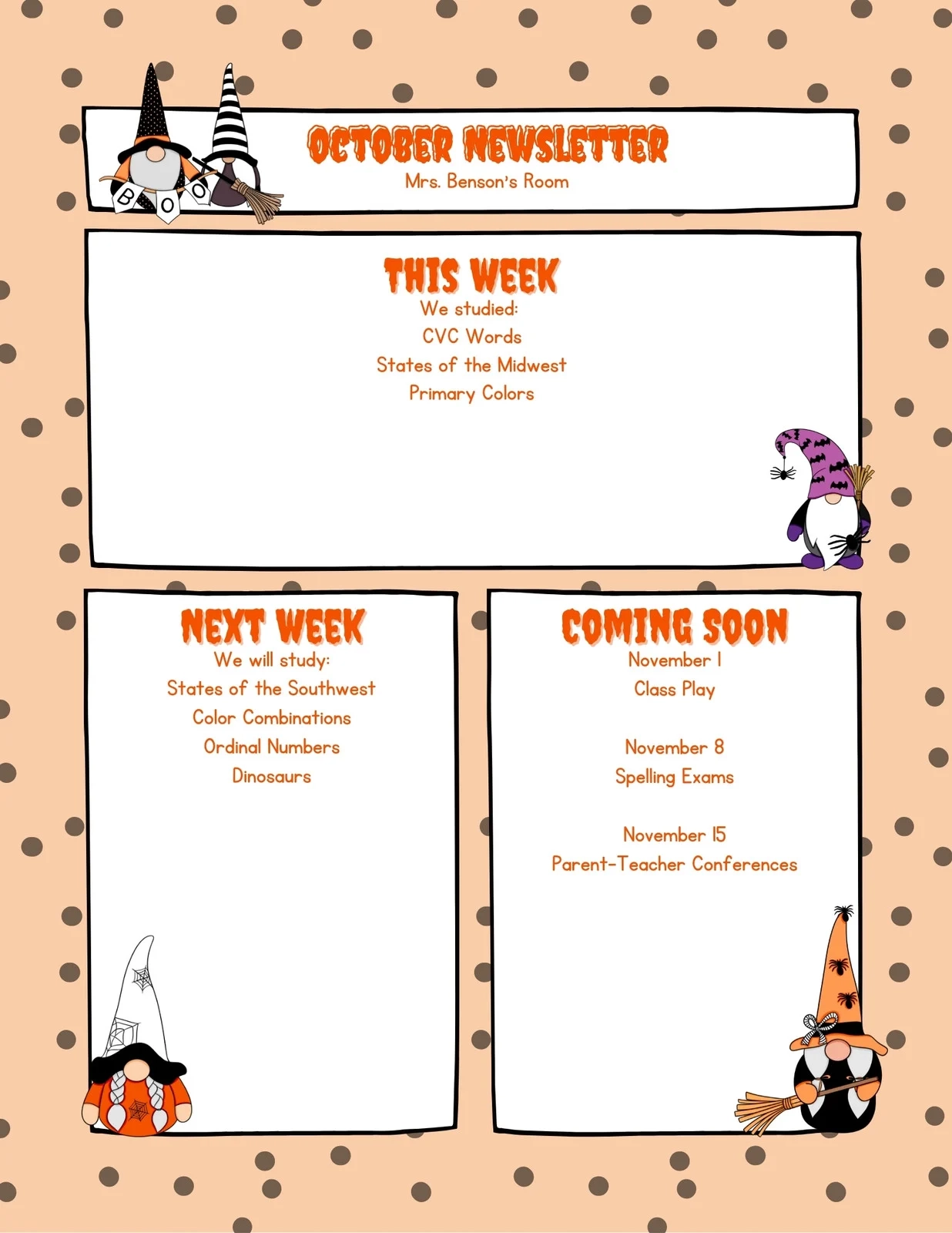 Free Custom Printable Preschool Newsletter Templates Canva