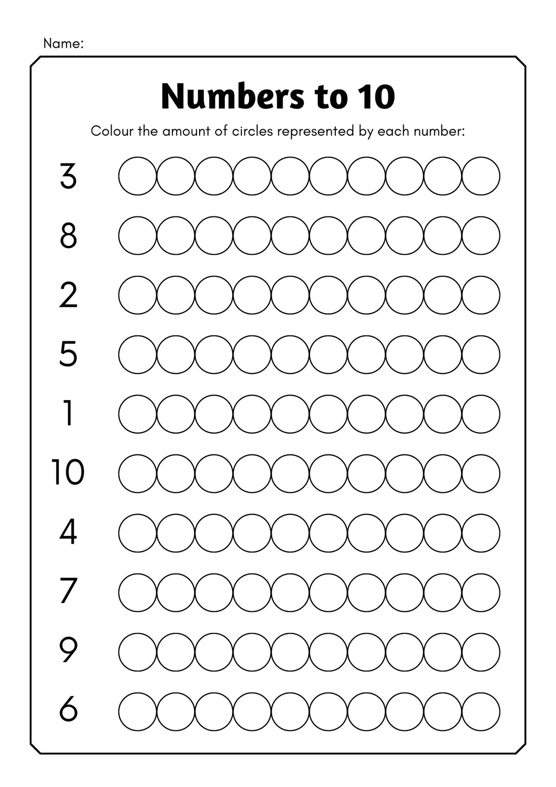 Preschool Printable Worksheet