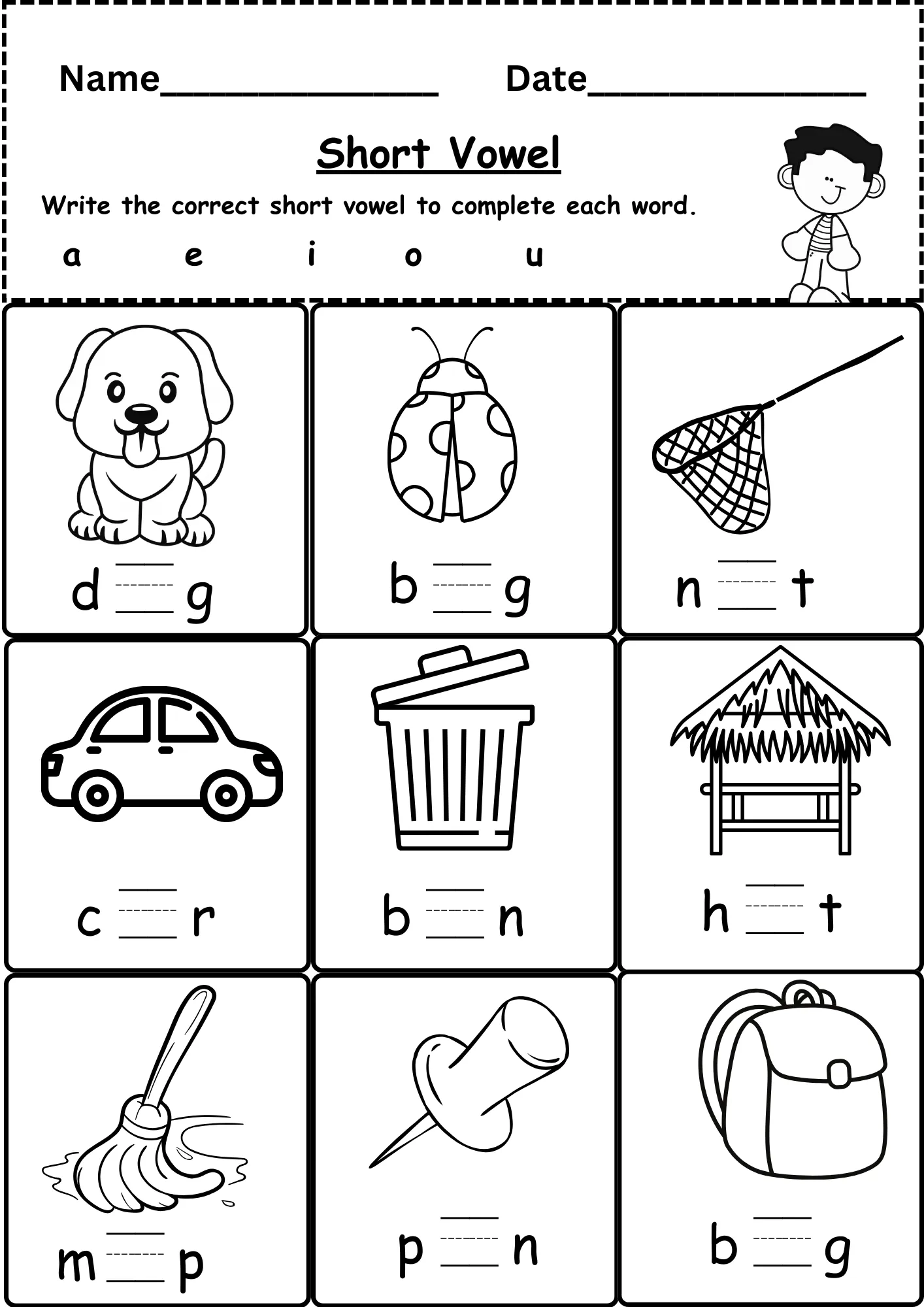 Worksheet For Kindergarten Free