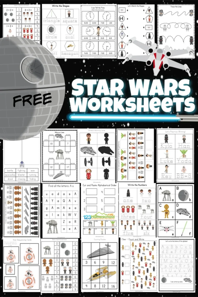 FREE FREE Printable Star Wars Worksheets For Kids