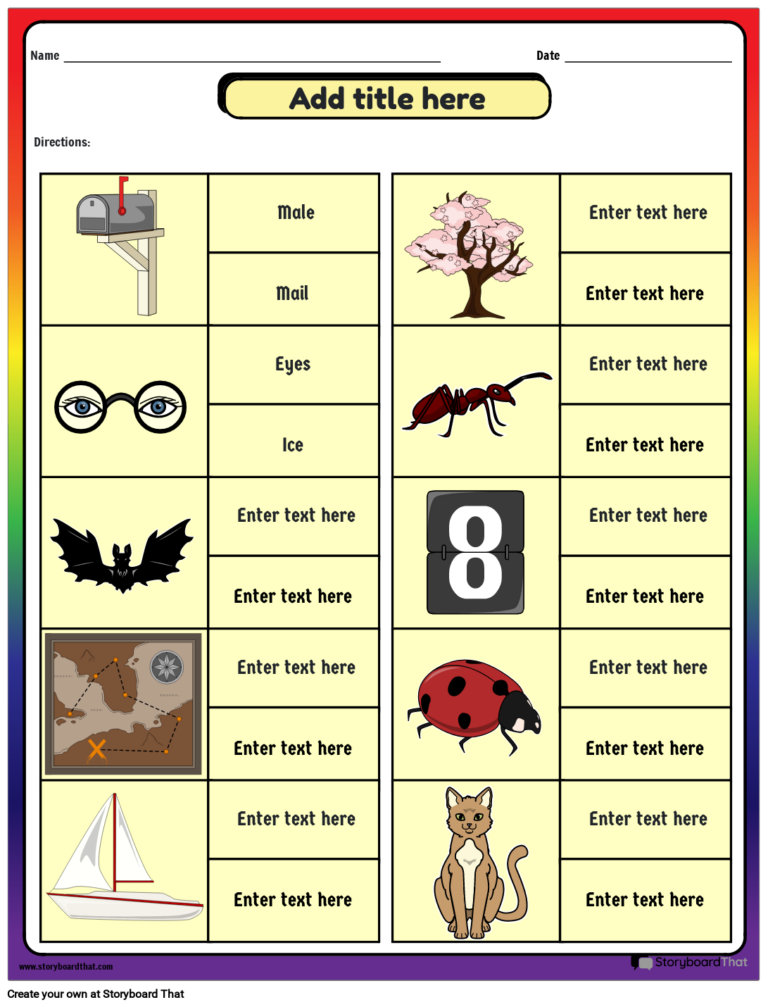 Free Homonyms Worksheets For Kids