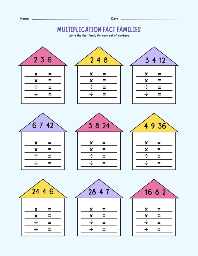 Free Multiplication Worksheet To Use And Print Canva