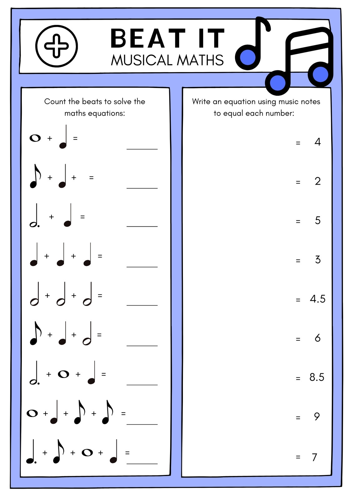 Free Music Worksheet Templates To Edit And Print Canva