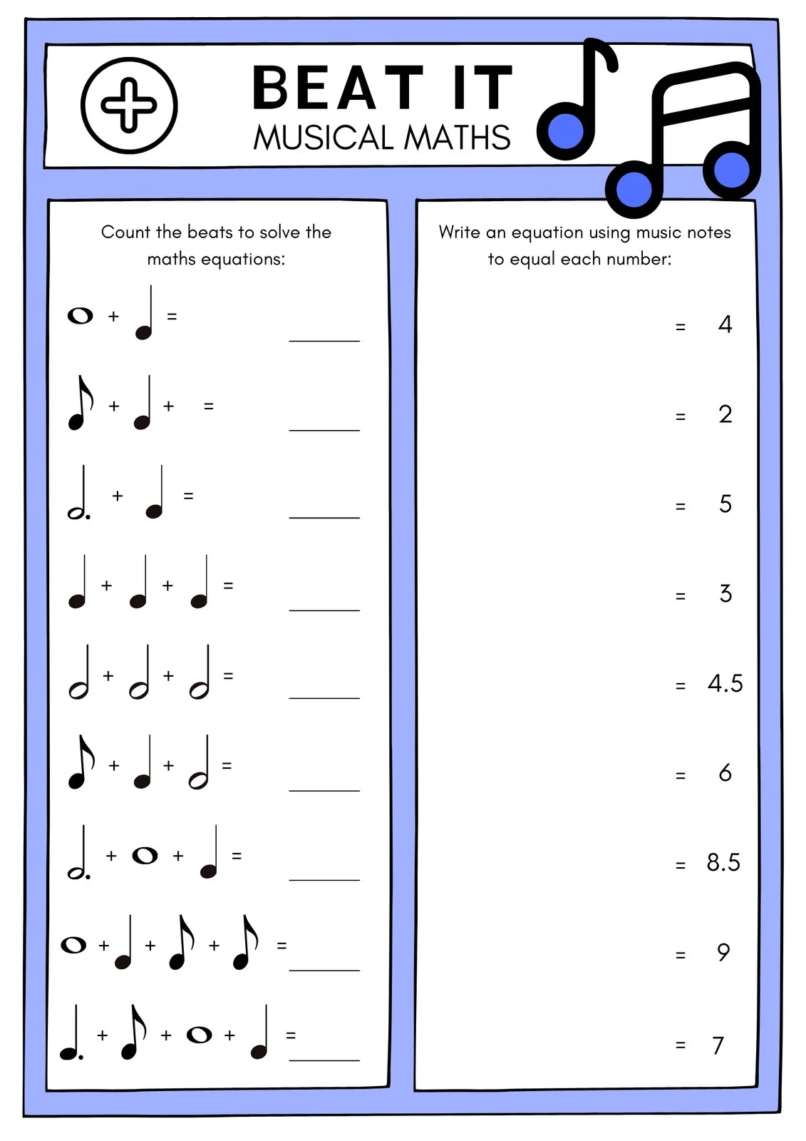 Free Music Worksheet Templates To Edit And Print Canva