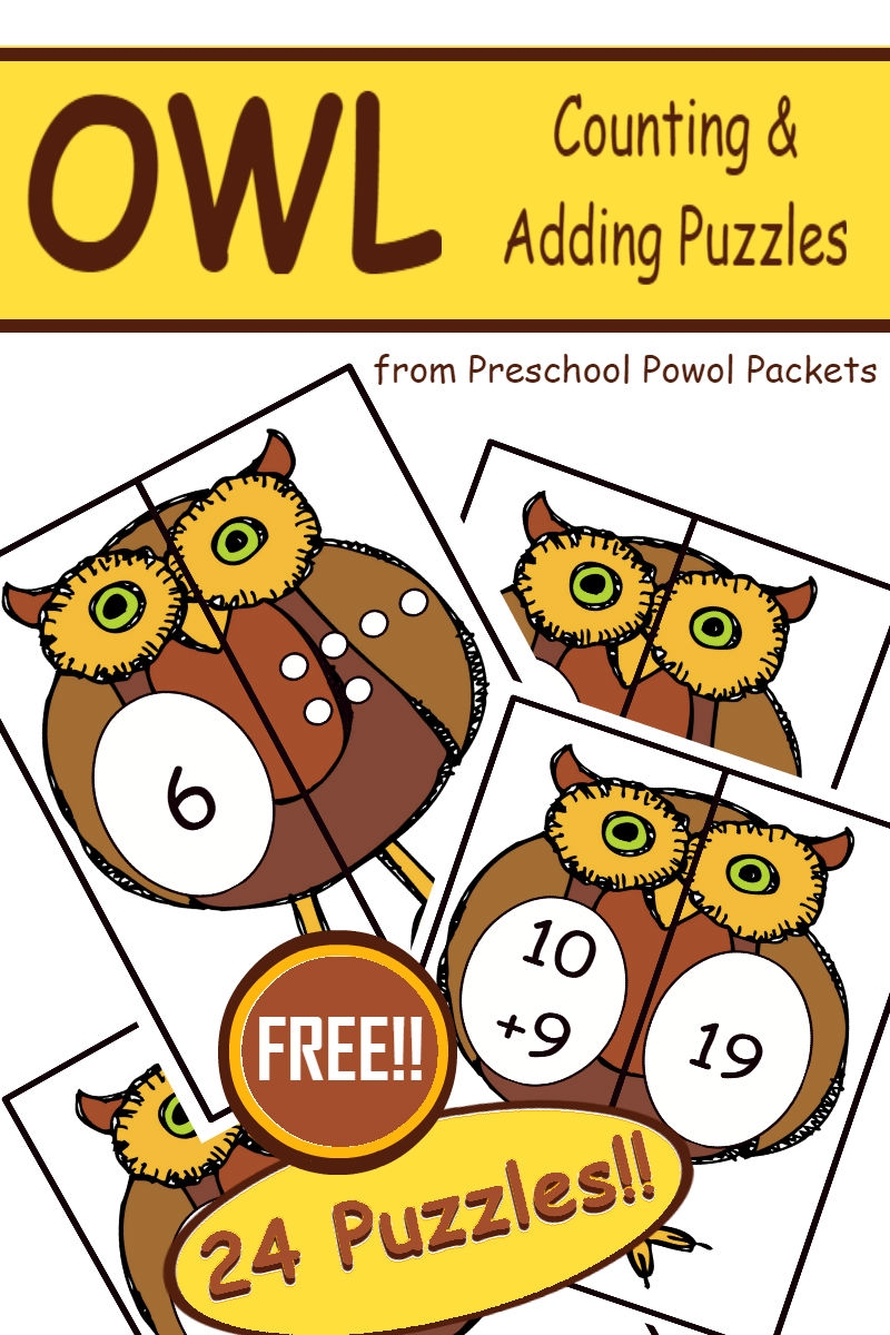 Owl Math Preschool Printables