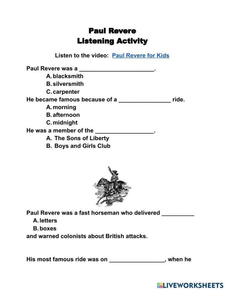 Free Paul Revere Worksheet Download Free Paul Revere Worksheet Png Images Free Worksheets On Clipart Library