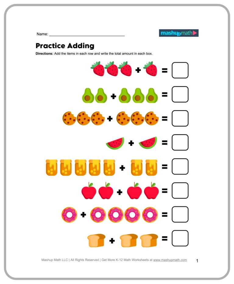 Free Preschool Math Worksheets Mashup Math
