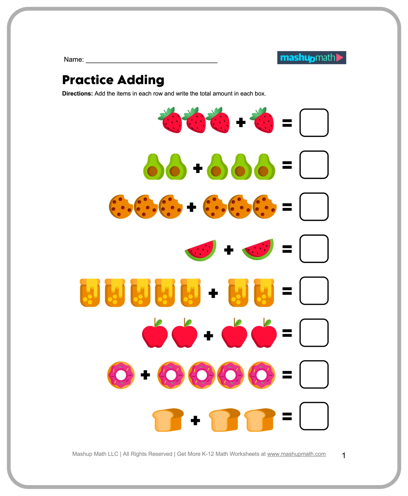 Free Preschool Math Worksheets Mashup Math
