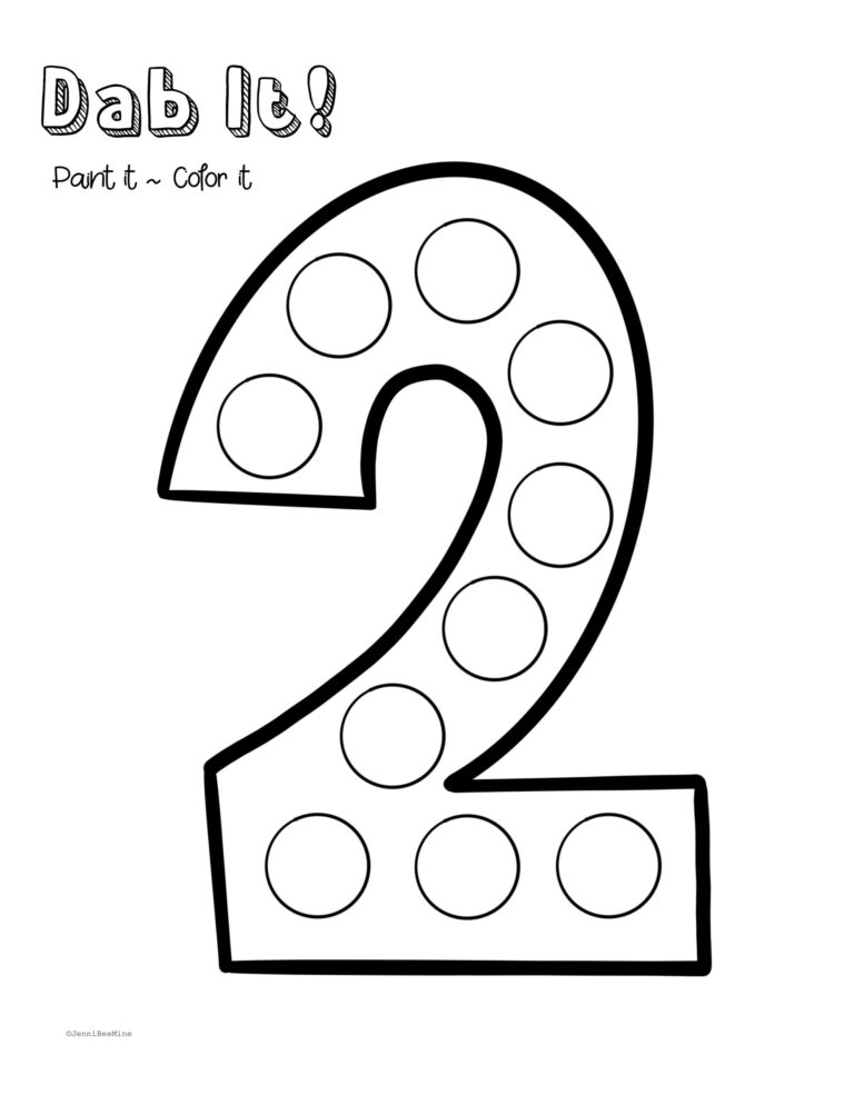 Free Preschool Printables Number 2 Jennibeemine