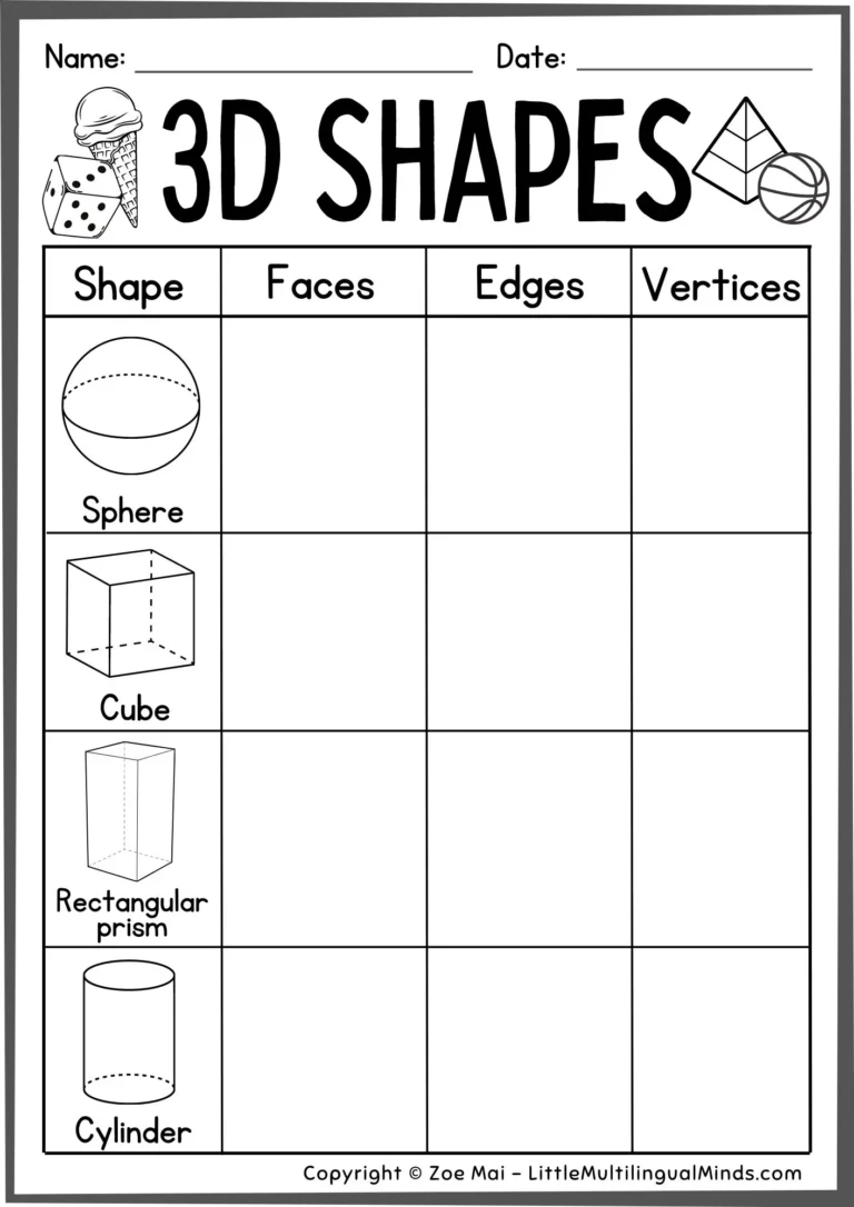 Free Printable 3D Shapes Chart And Fun Activities Ideas For Kids