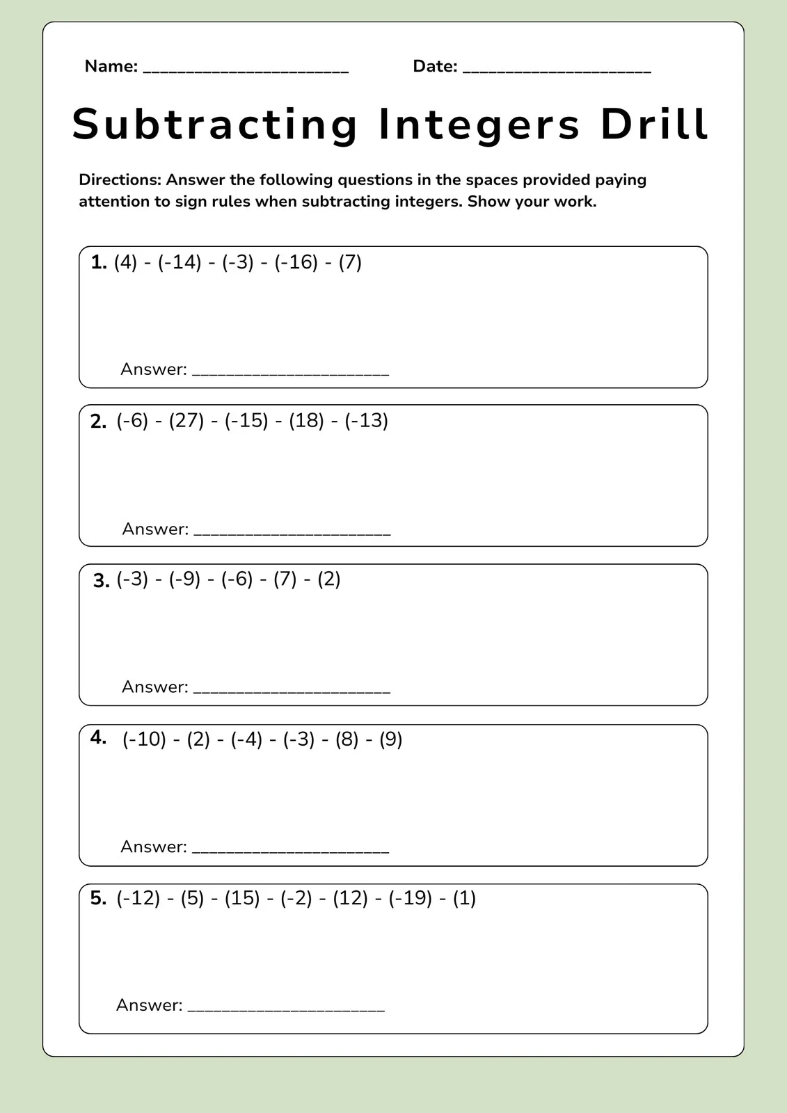 Math Printable Worksheets Government