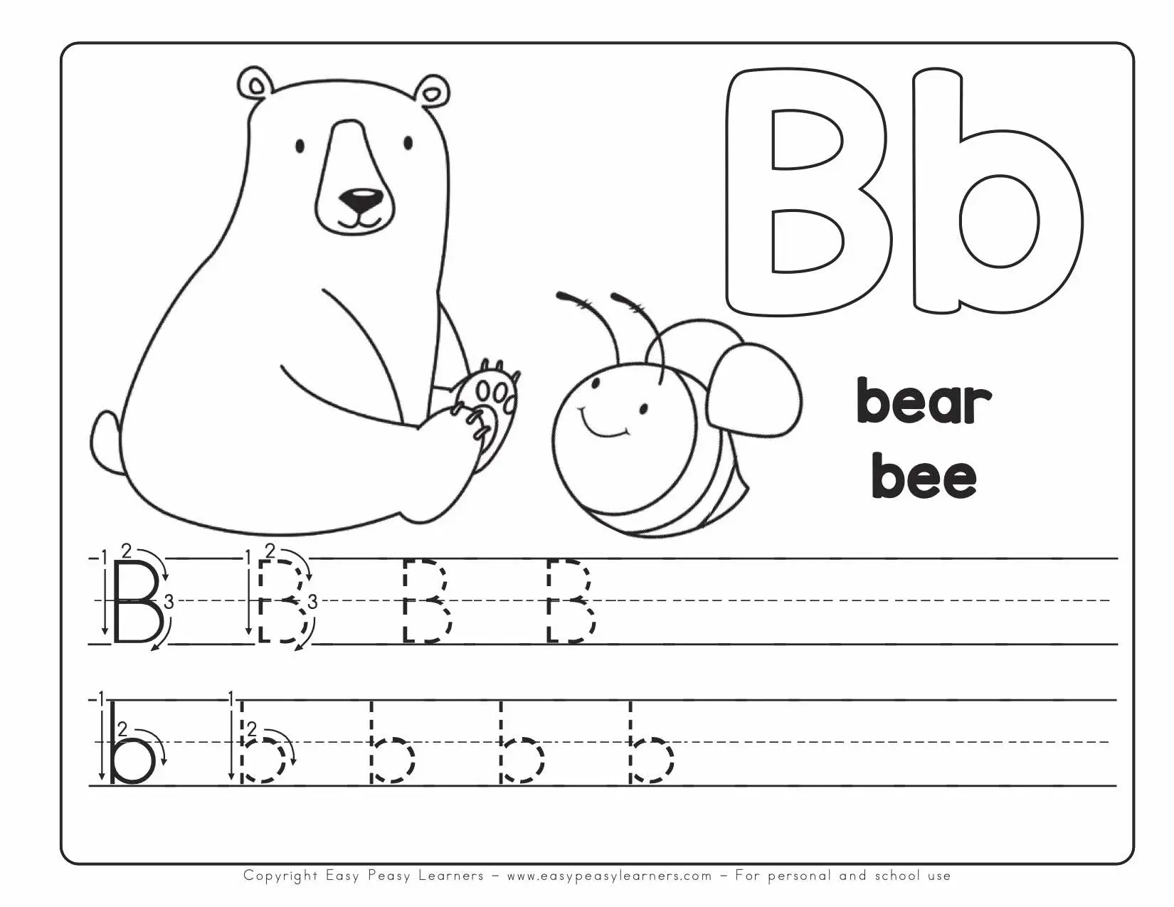 Easy Alphabet Worksheets