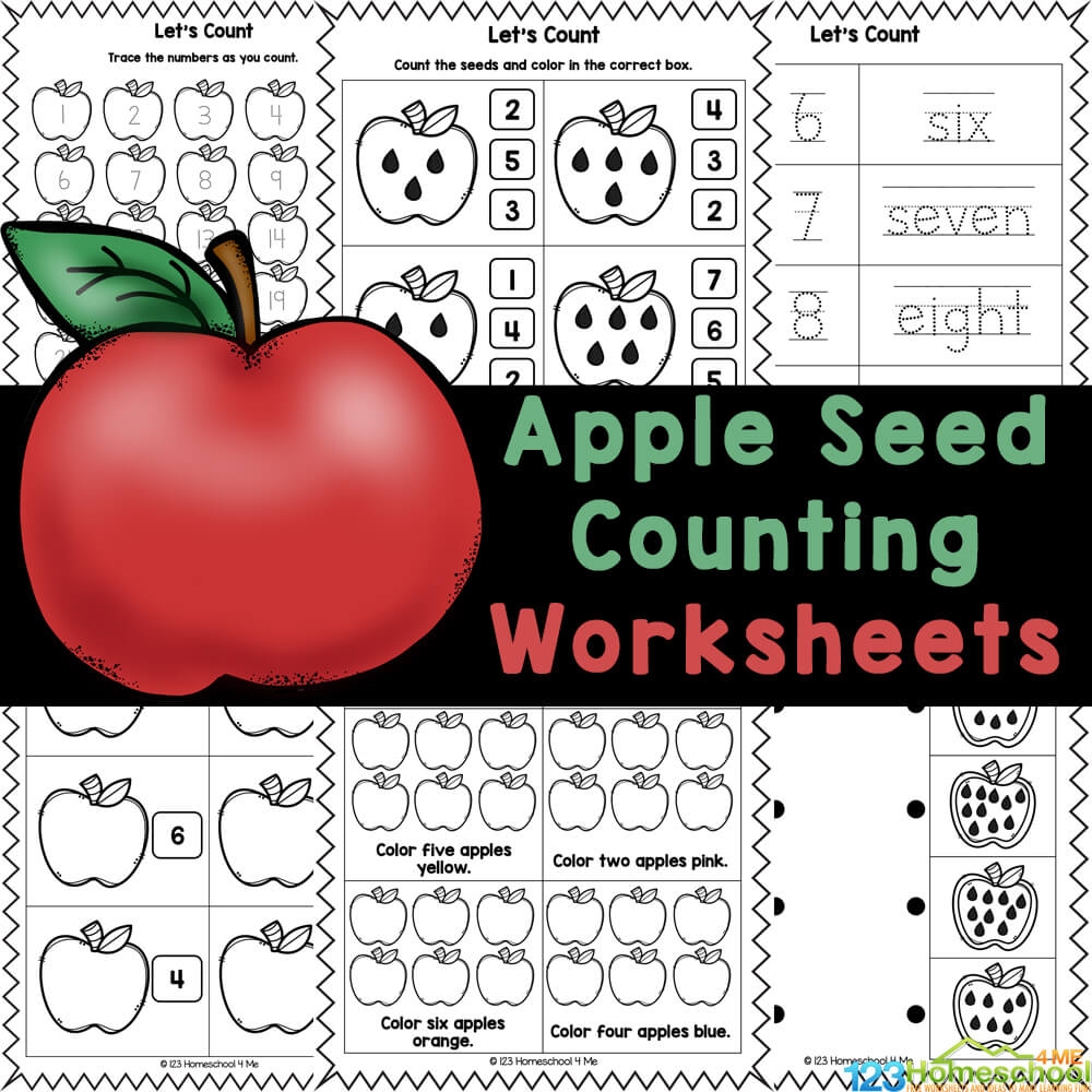 Apple Preschool Worksheet