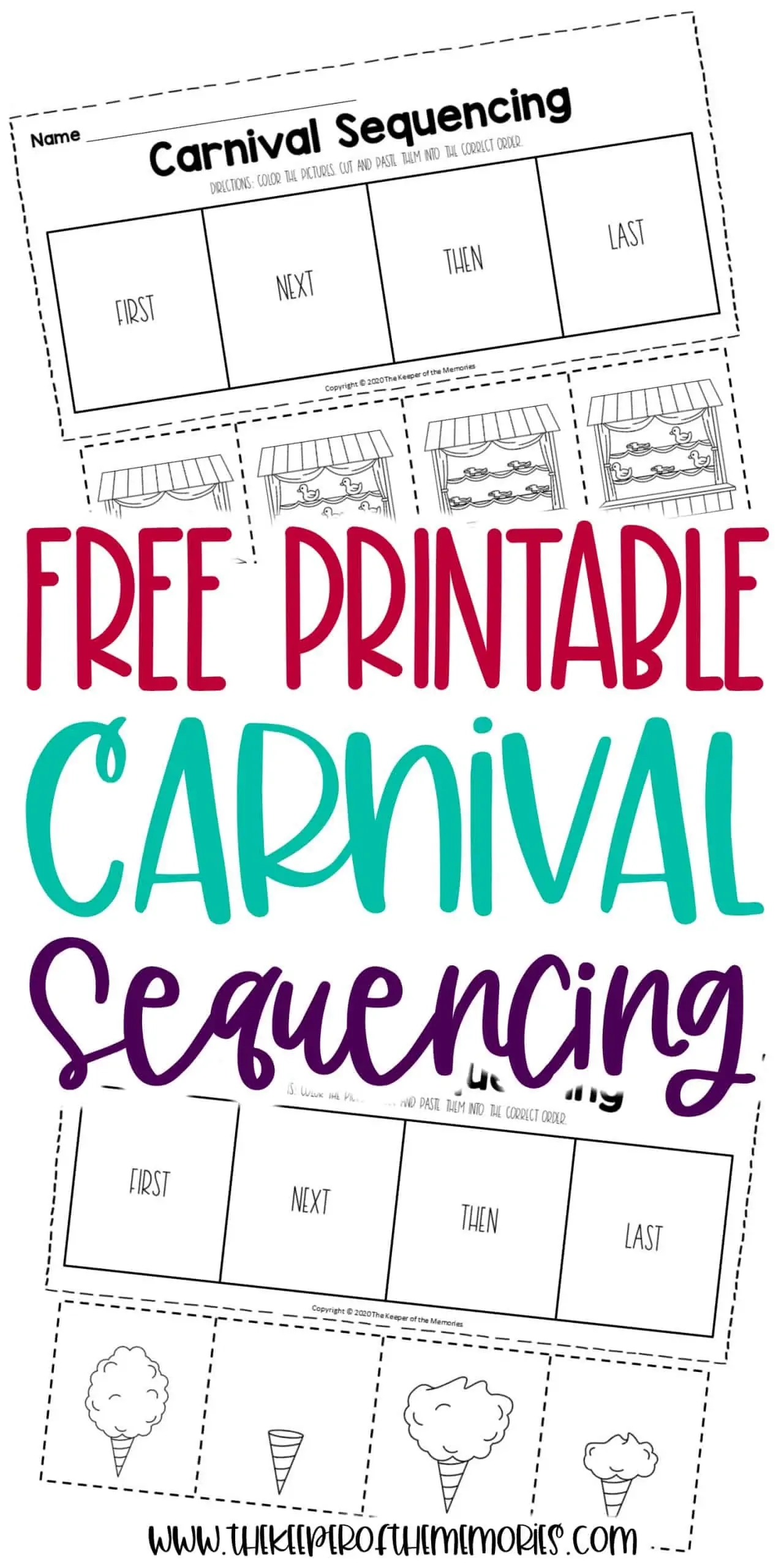 Free Printable Carnival Sequencing Events Worksheets The Keeper Of The Memories