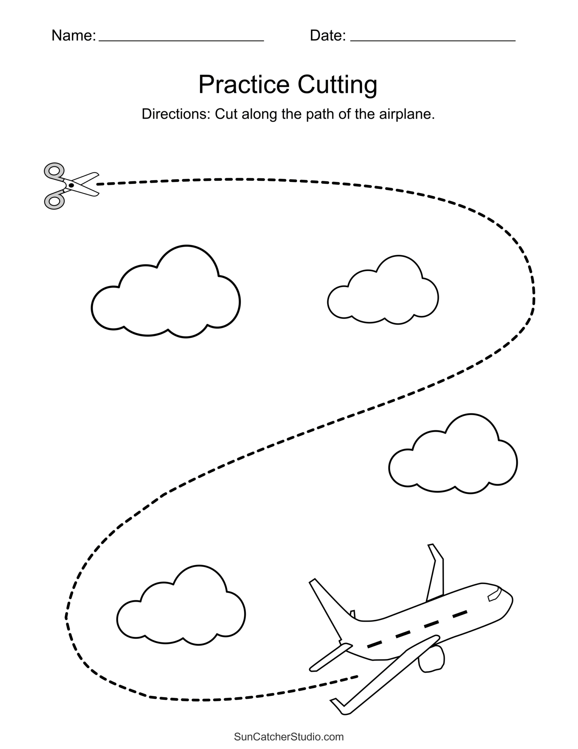 Free Printable Cutting Worksheets Preschool