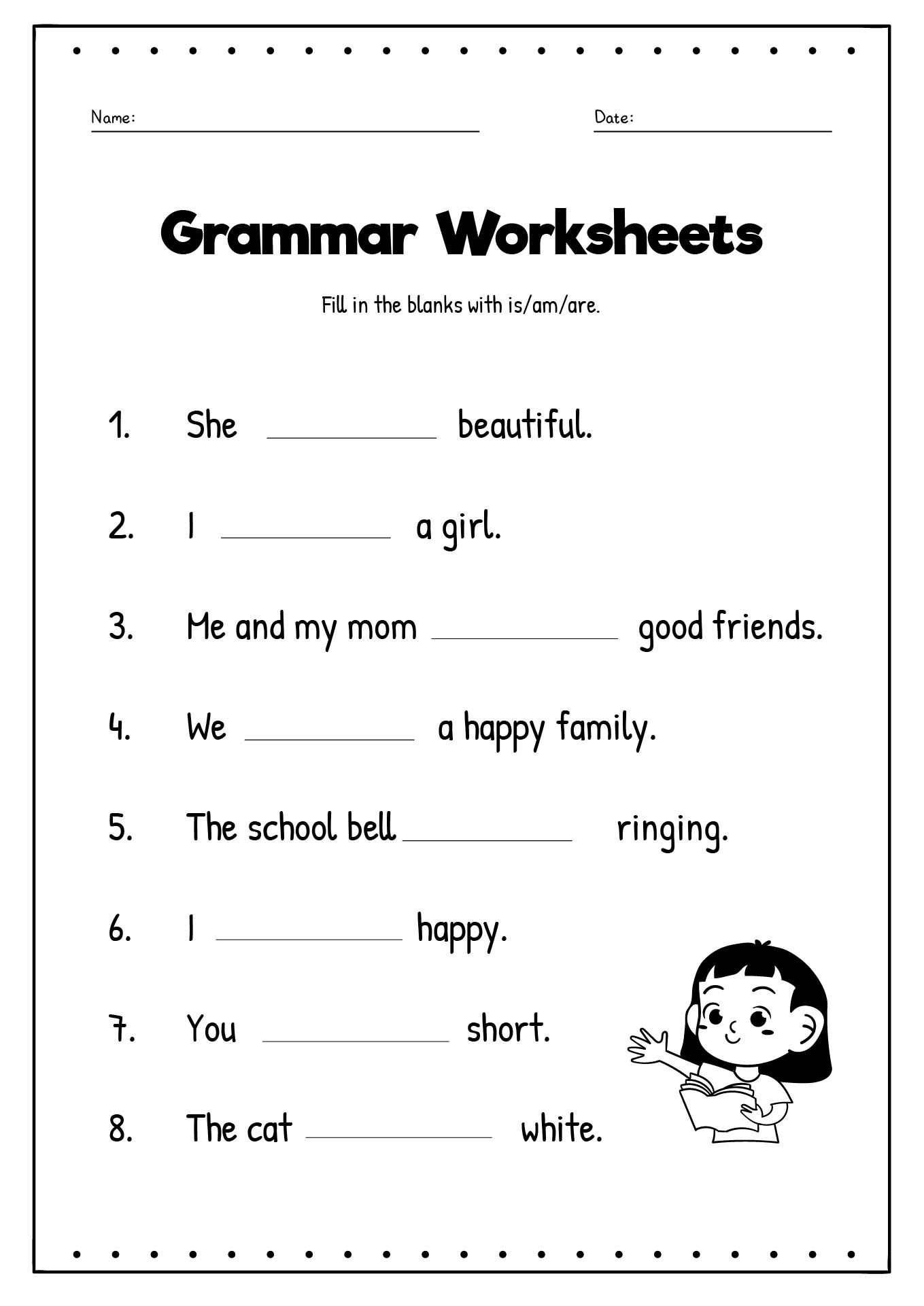 Grammar Free Printable Worksheets