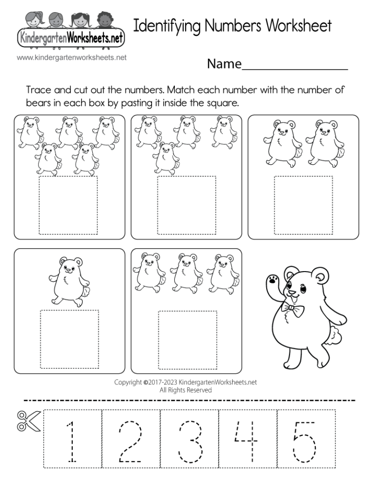 Free Printable Identifying Numbers Worksheet