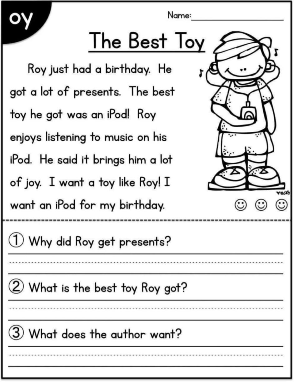 Reading Free Printable Worksheets For Kindergarten