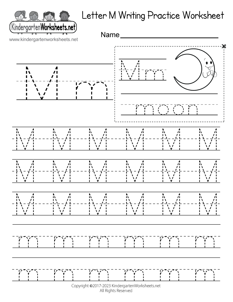 Letter M Worksheets For Kindergarten Printable