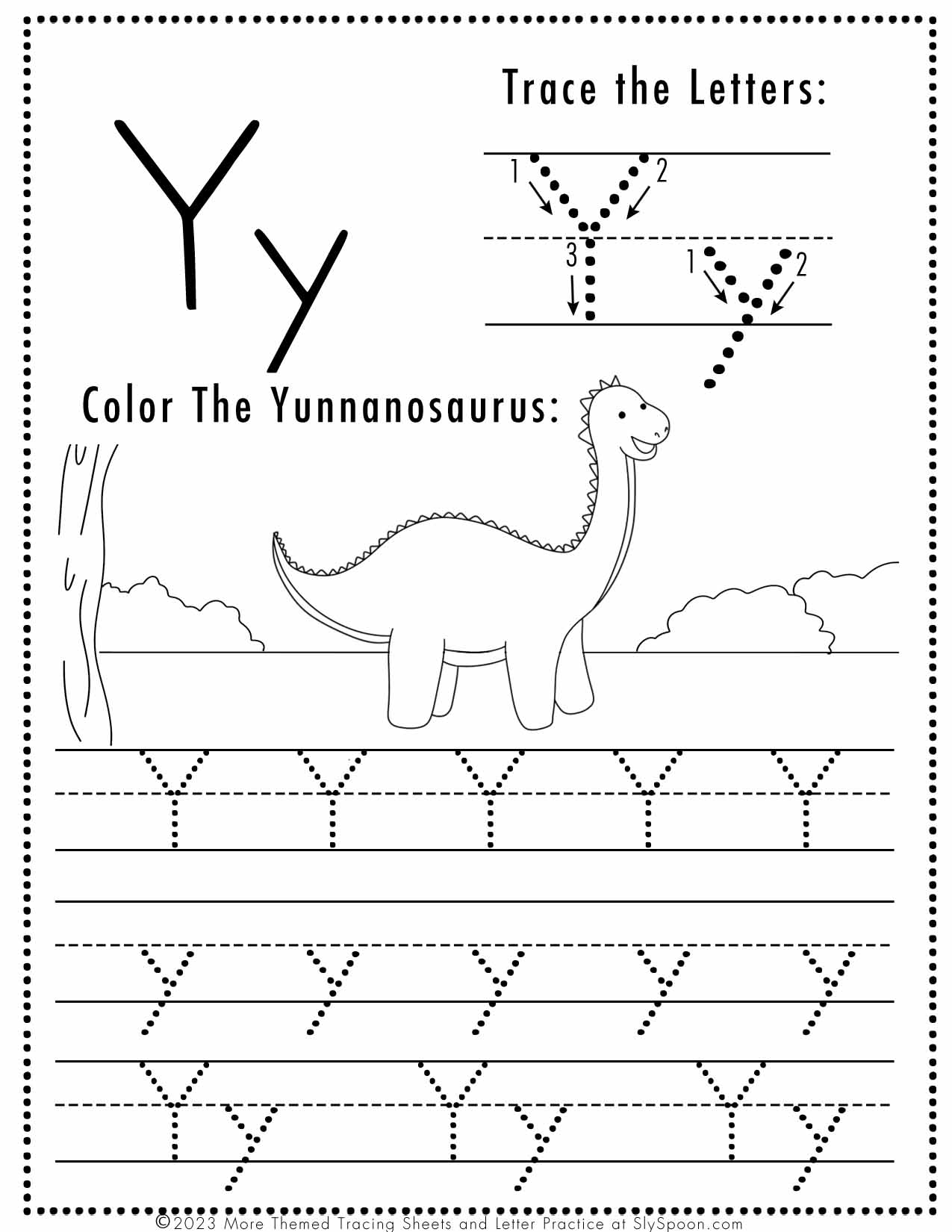 Y Preschool Worksheets