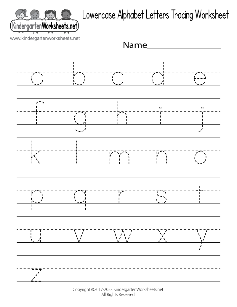 Kinder Alphabet Worksheets