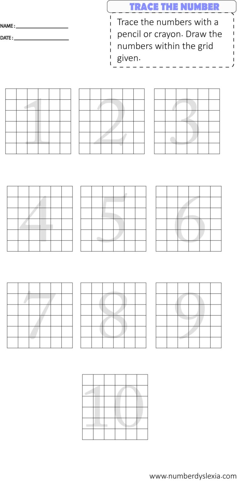 Free Printable Math Worksheets For Dyscalculia PDF Number Dyslexia