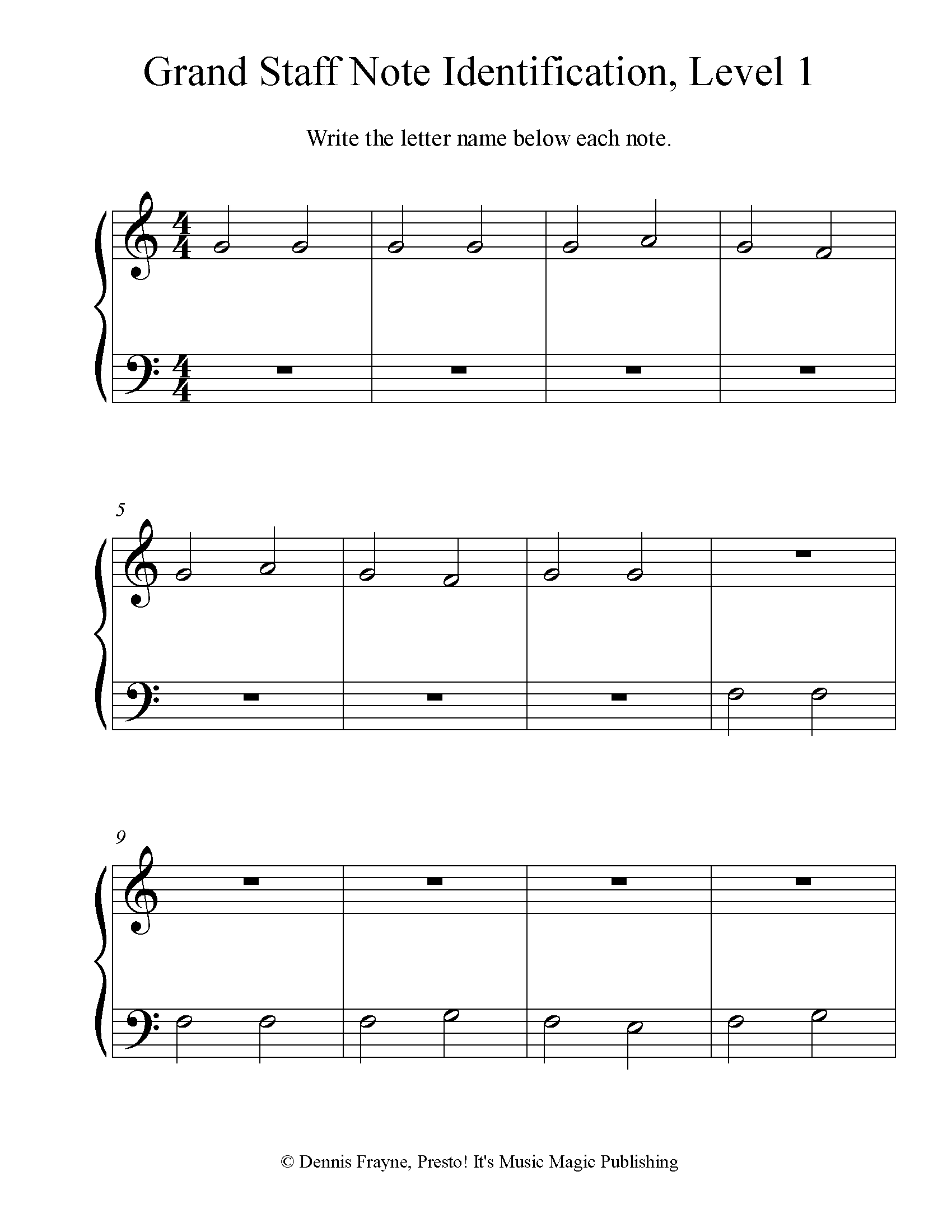 FREE Printable Music Note Naming Worksheets Presto It s Music