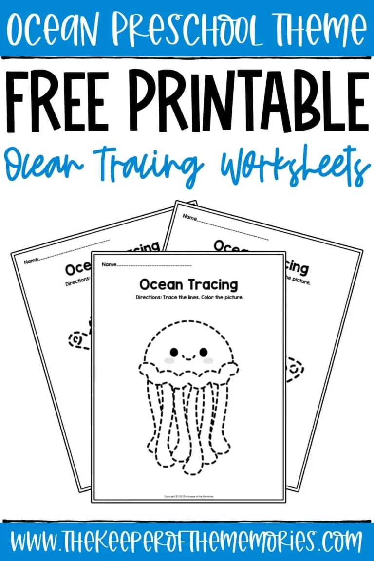 Free Printable Ocean Tracing Worksheets The Keeper Of The Memories