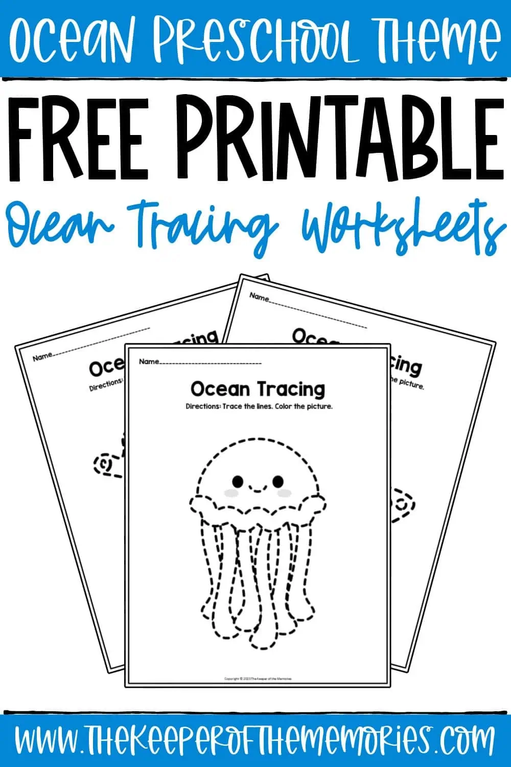 Free Printable Ocean Tracing Worksheets The Keeper Of The Memories