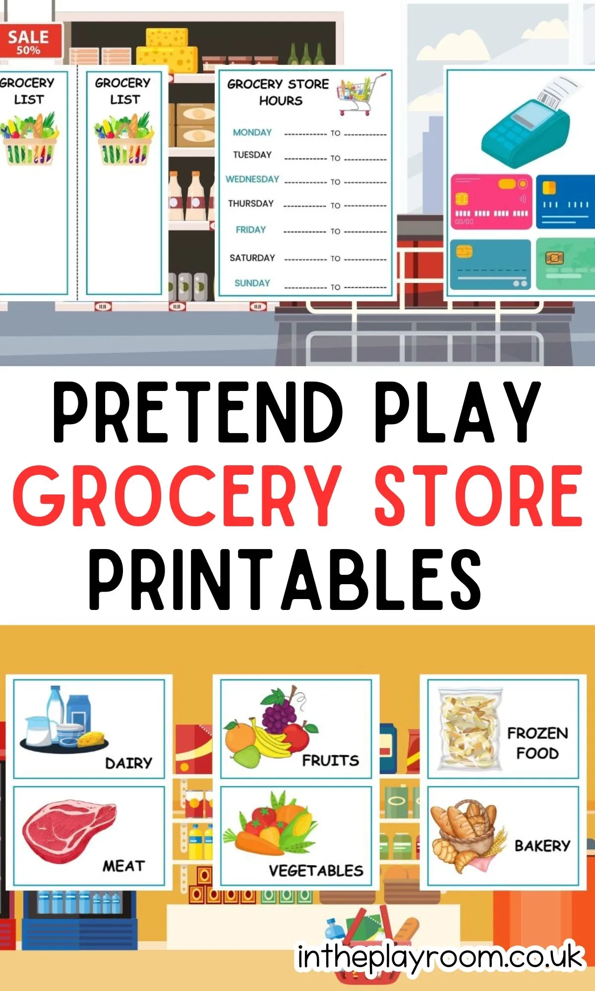 Free Printable Preschool Grocery Store Signs