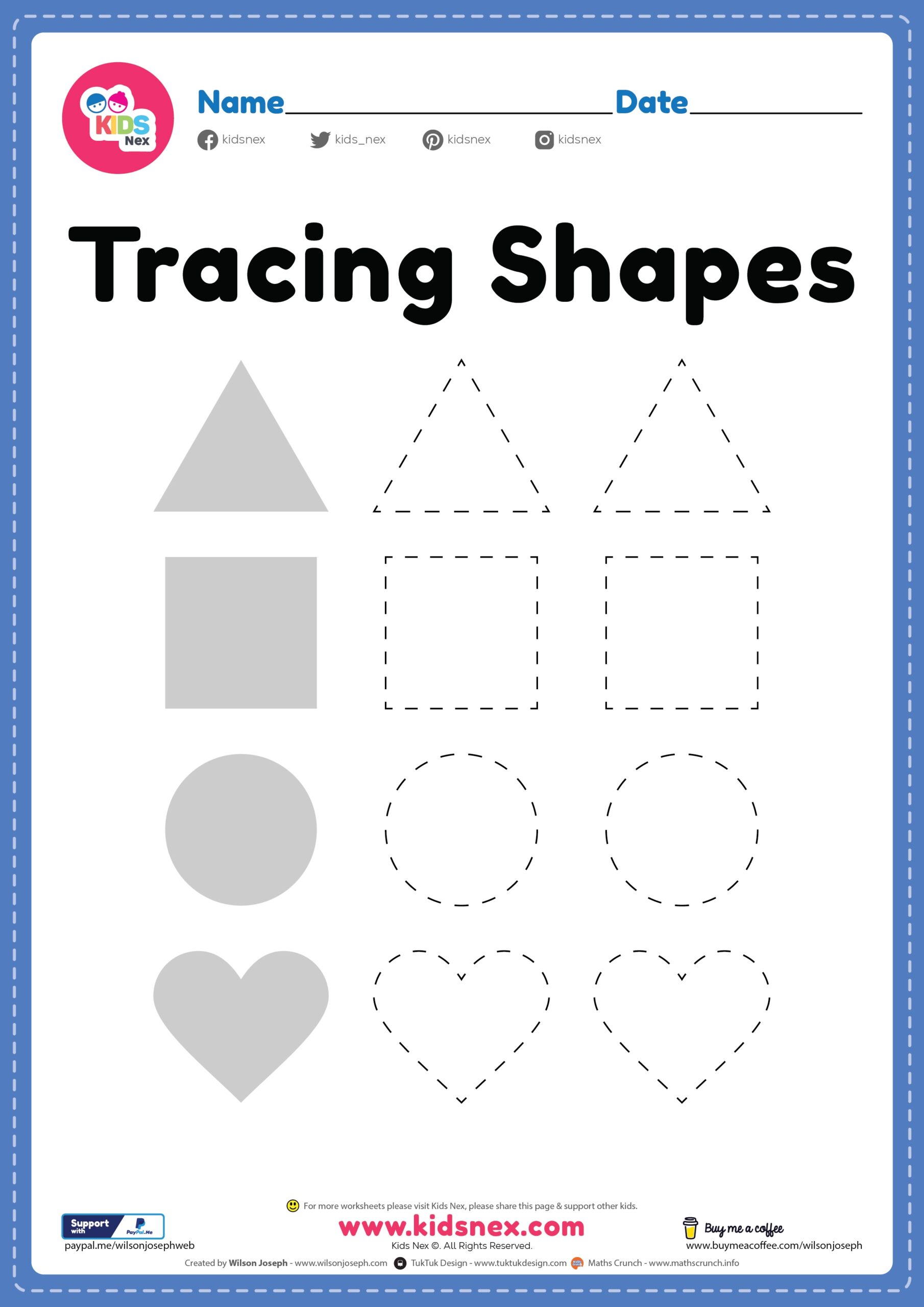 Free Kindergarten Shapes Worksheets