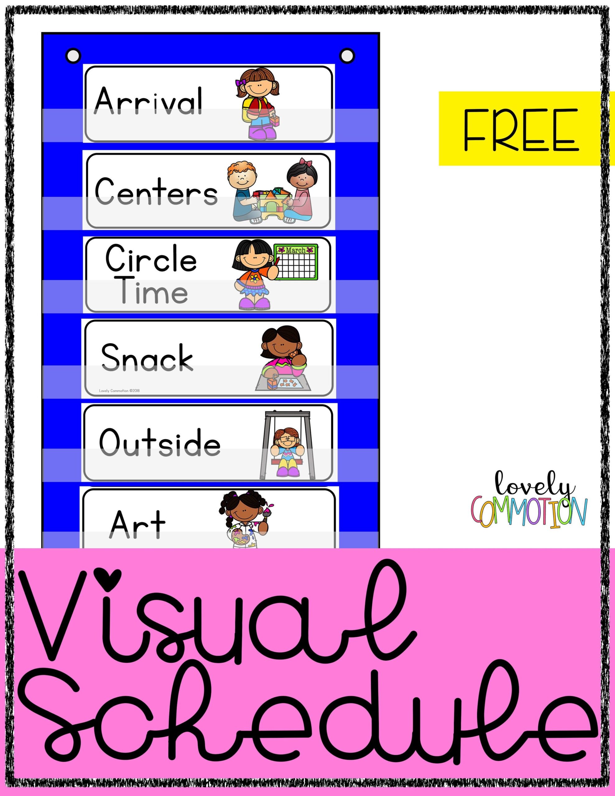Free Printable Toddler Visual Schedule Printable Party Favors
