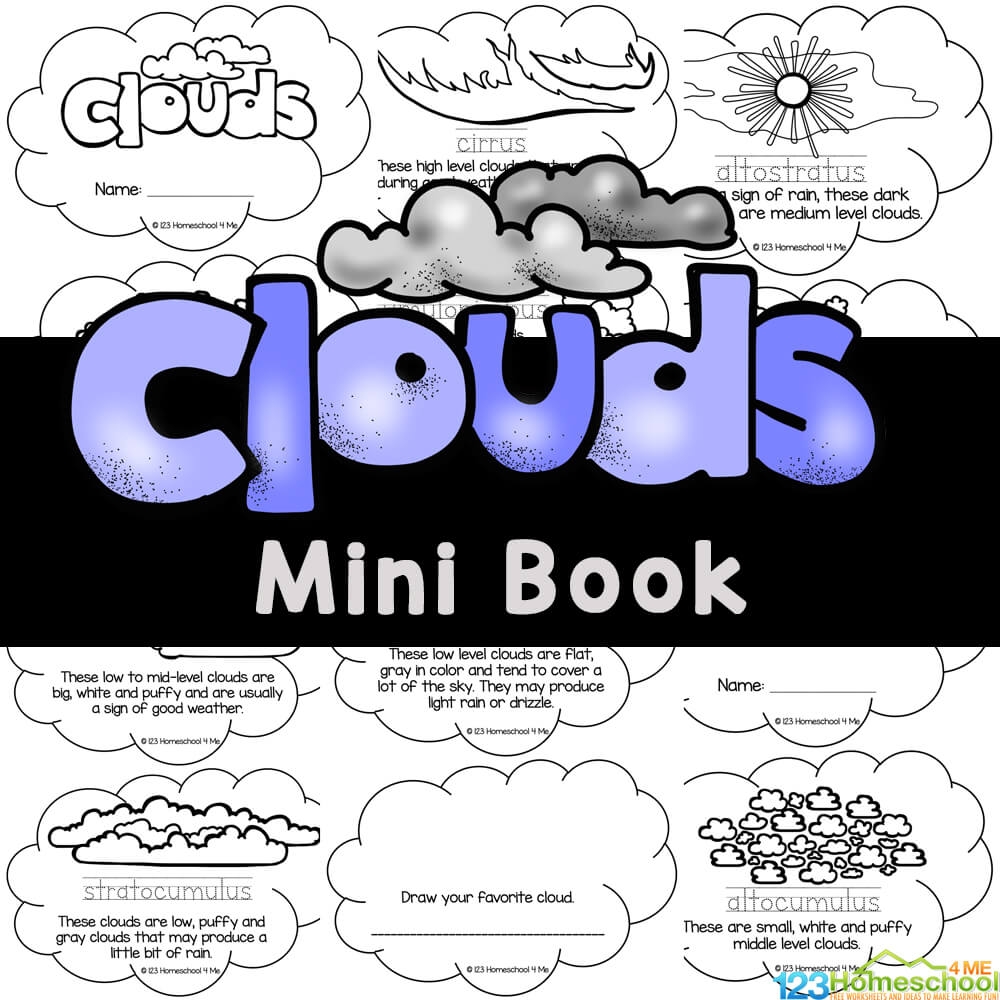 Printable Shapes Clouds Worksheet