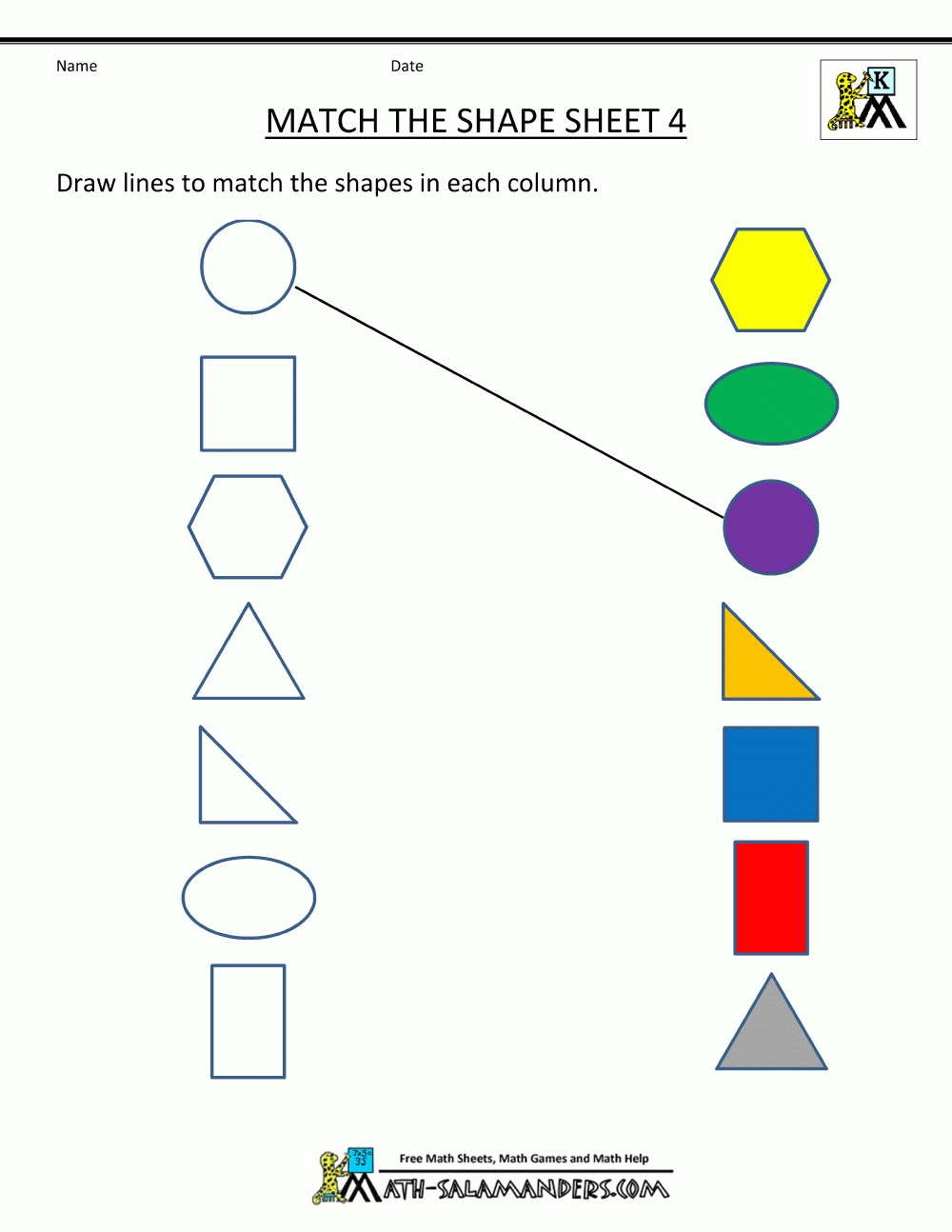 Geometric Shapes Worksheets For Preschoolers