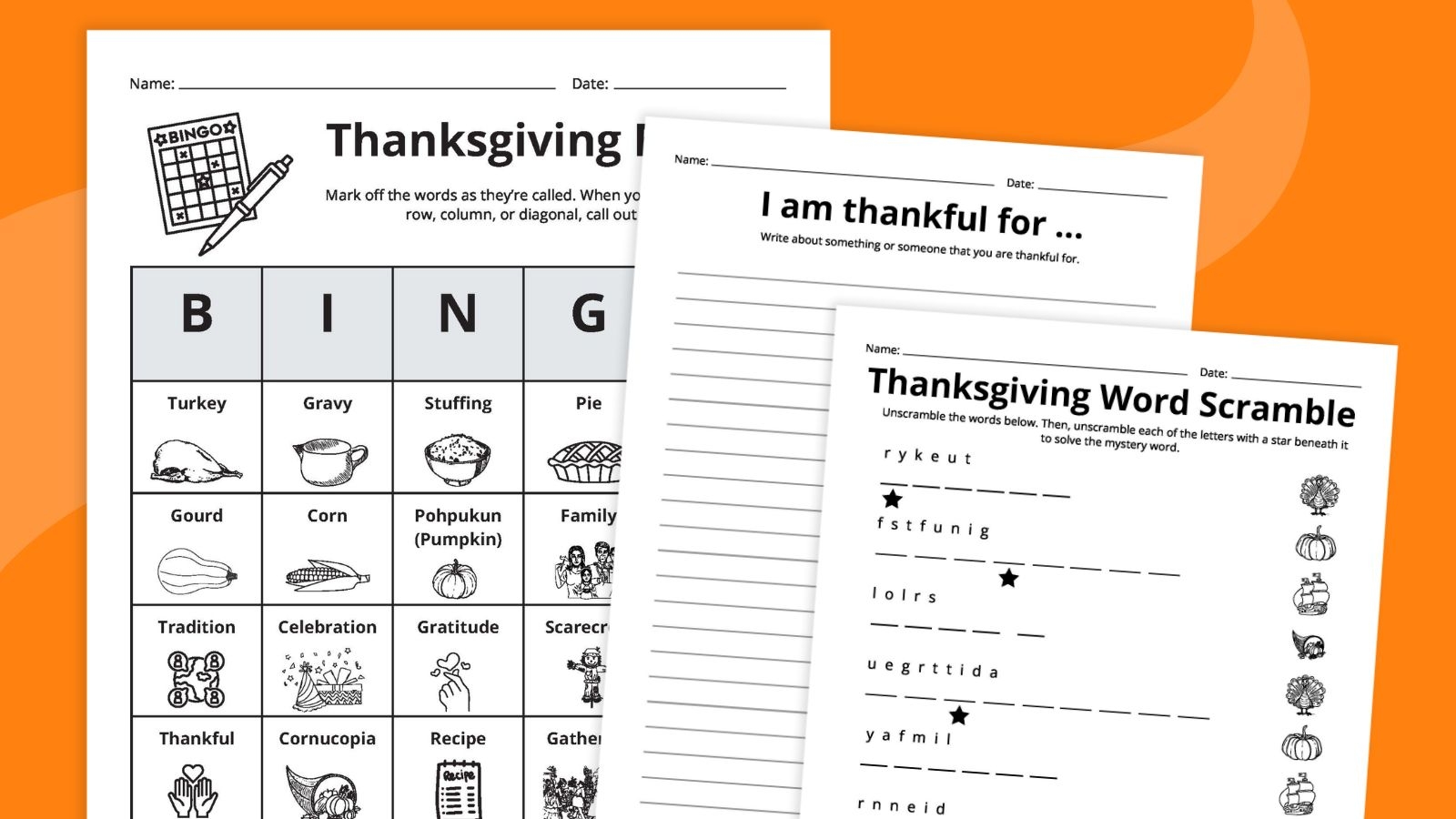Free Thanksgiving Worksheets For 5th Grade