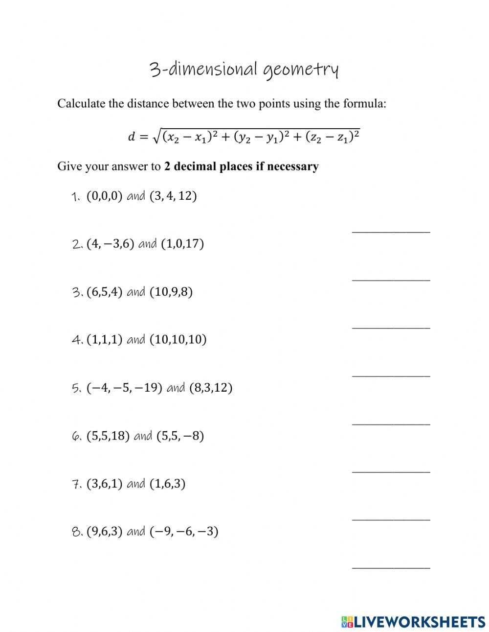Free The Distance Formula Worksheet Download Free The Distance Formula Worksheet Png Images Free Worksheets On Clipart Library