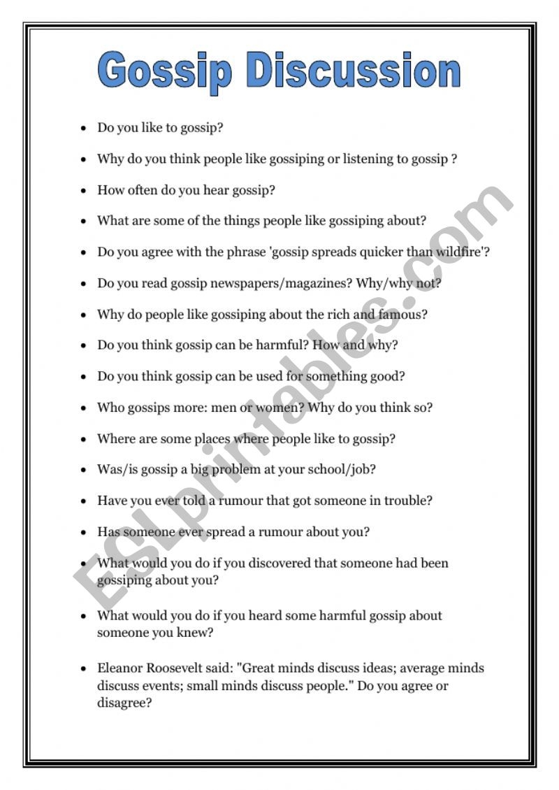 Gossip With An Episode Of The Office ESL Worksheet By Christinepedro