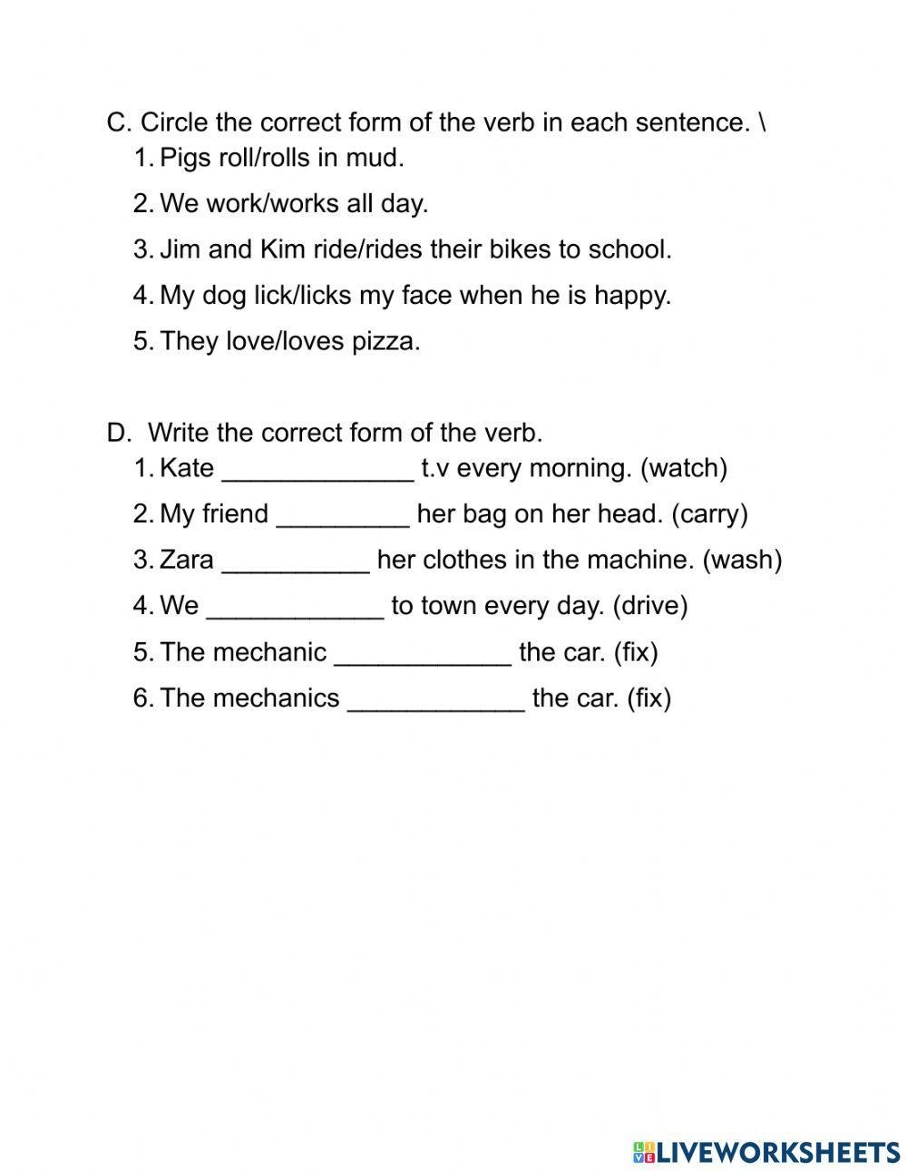Grade 4 Grammar Free Interactive Worksheets 1881042