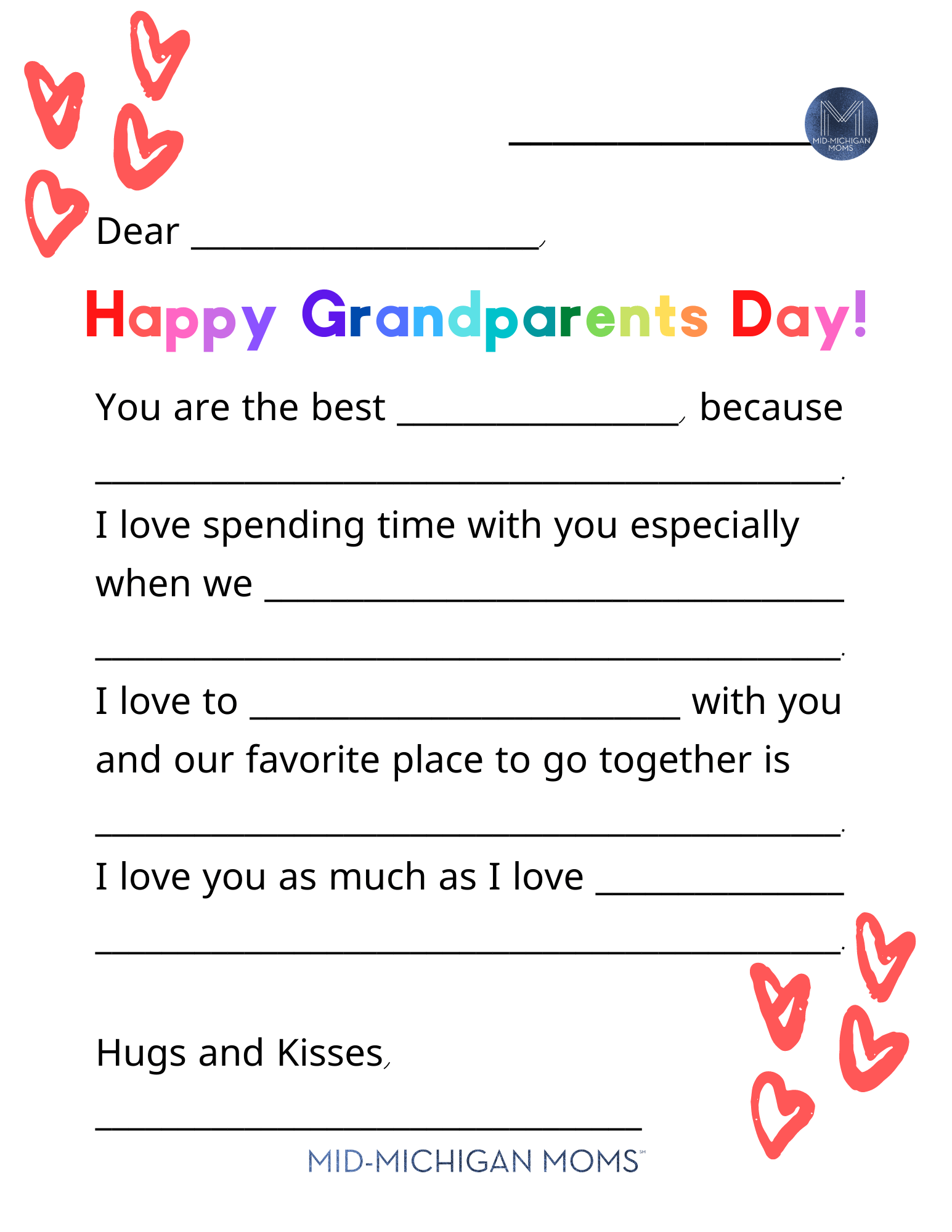 Grandparents Day Worksheets Printable