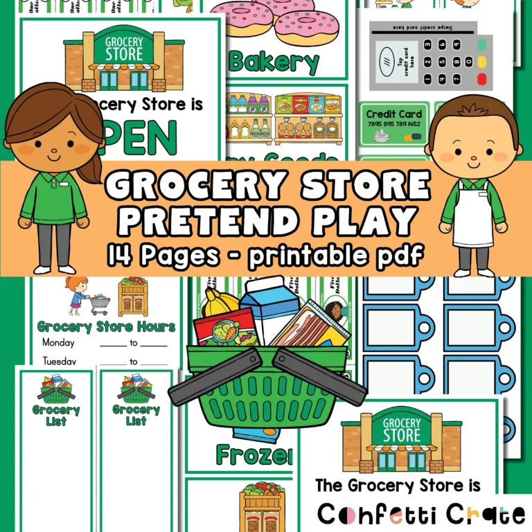 Grocery Store Pretend Play Printables Grocery Store Dramatic Play Preschool Activities Playdate Activities Toddler Pretend Play Money Etsy UK