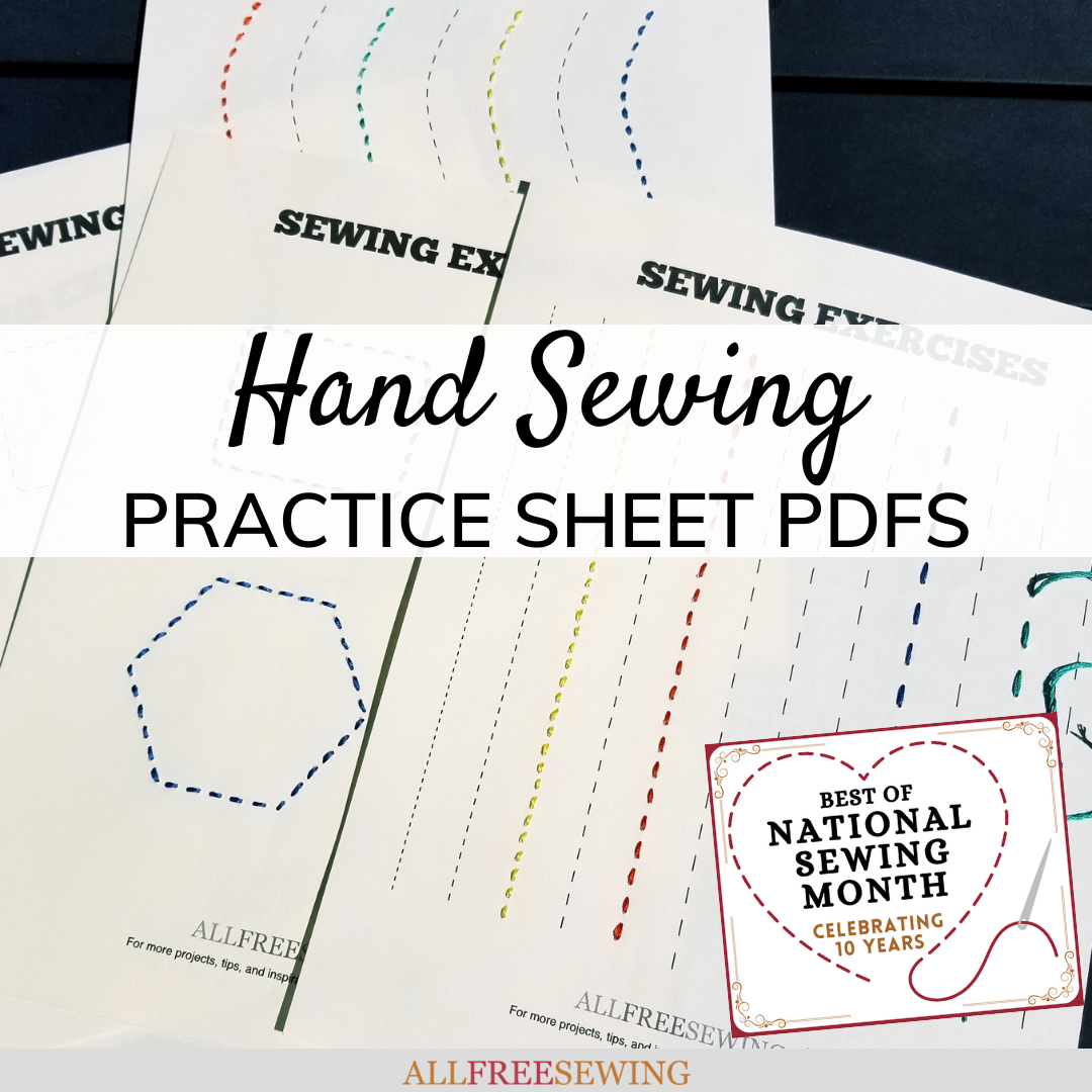 Hand Sewing Practice Sheets PDFs Free Printables AllFreeSewing