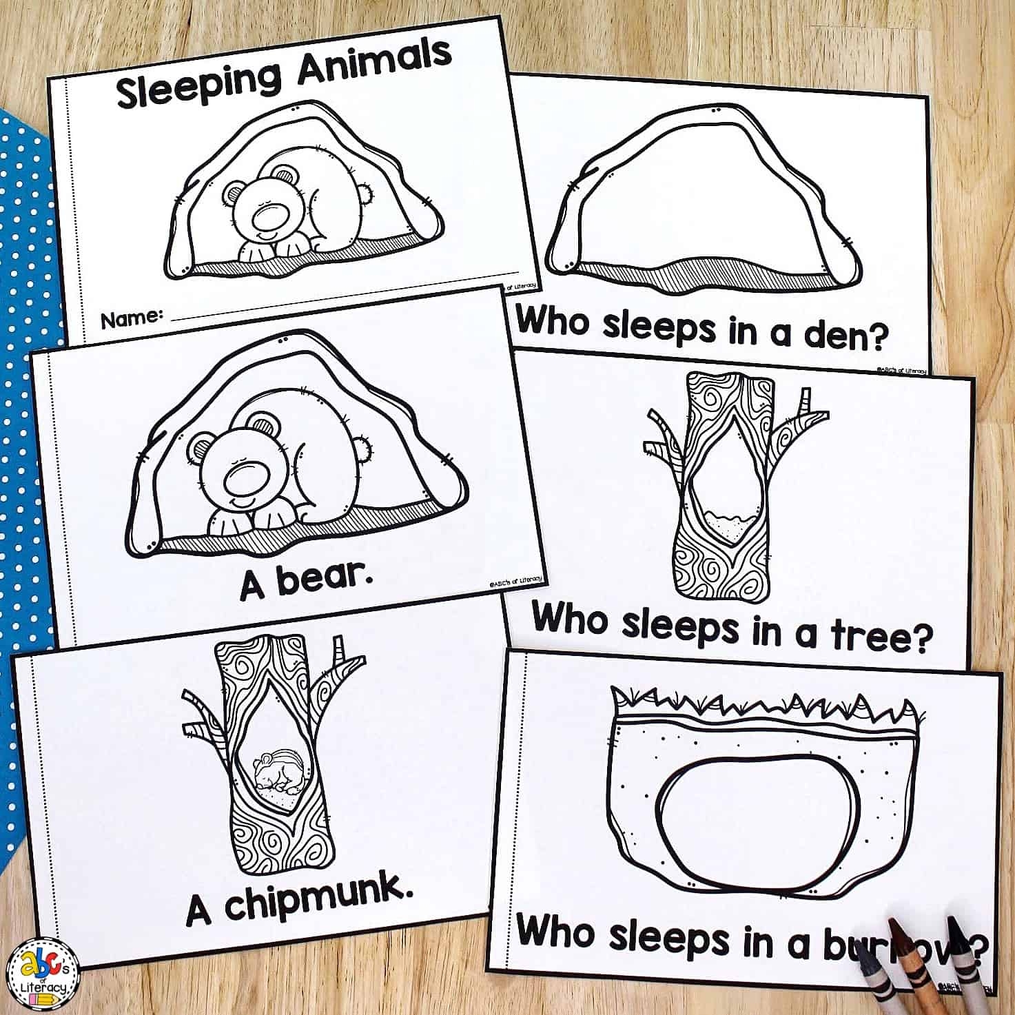 Hibernating Animals Printable Book Worksheets Library