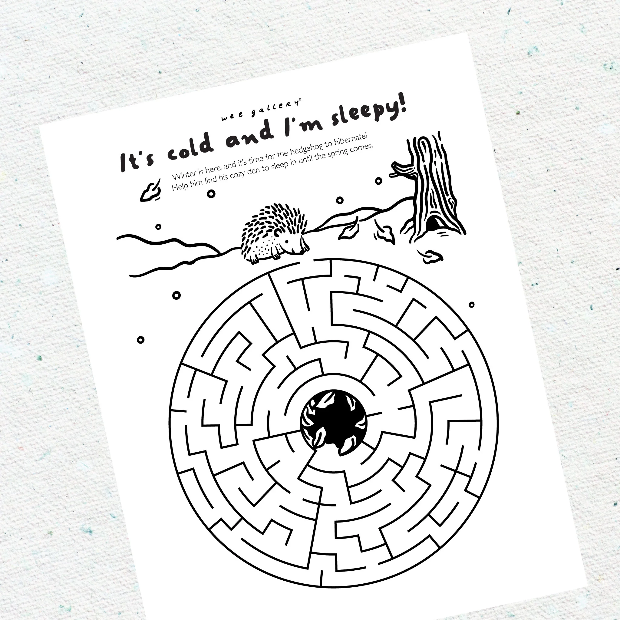 Printable Hibernation Worksheet For Preschool