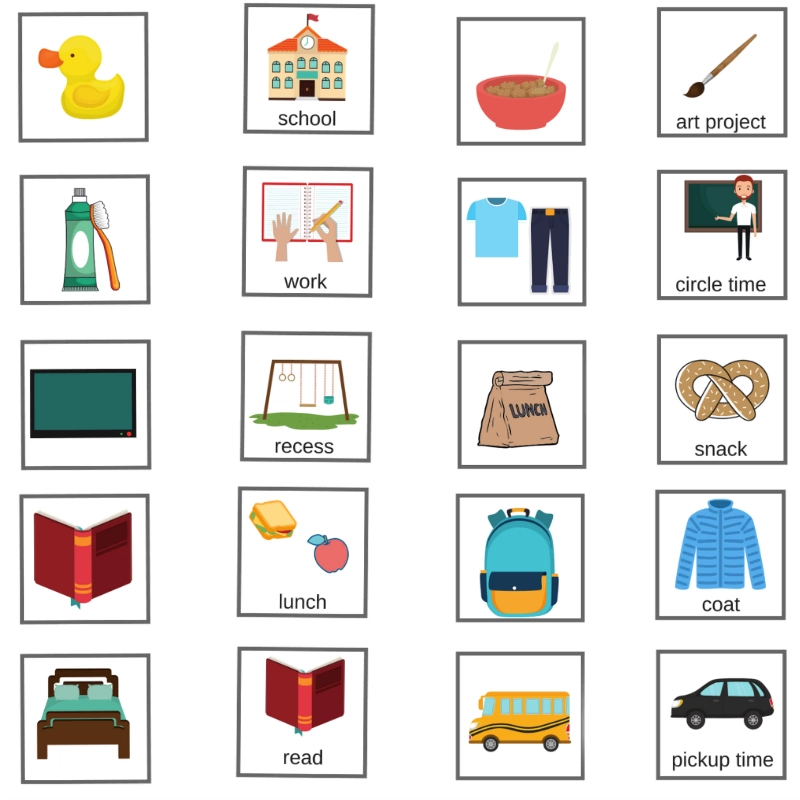 Preschool Free Printable Visual Schedule Pictures