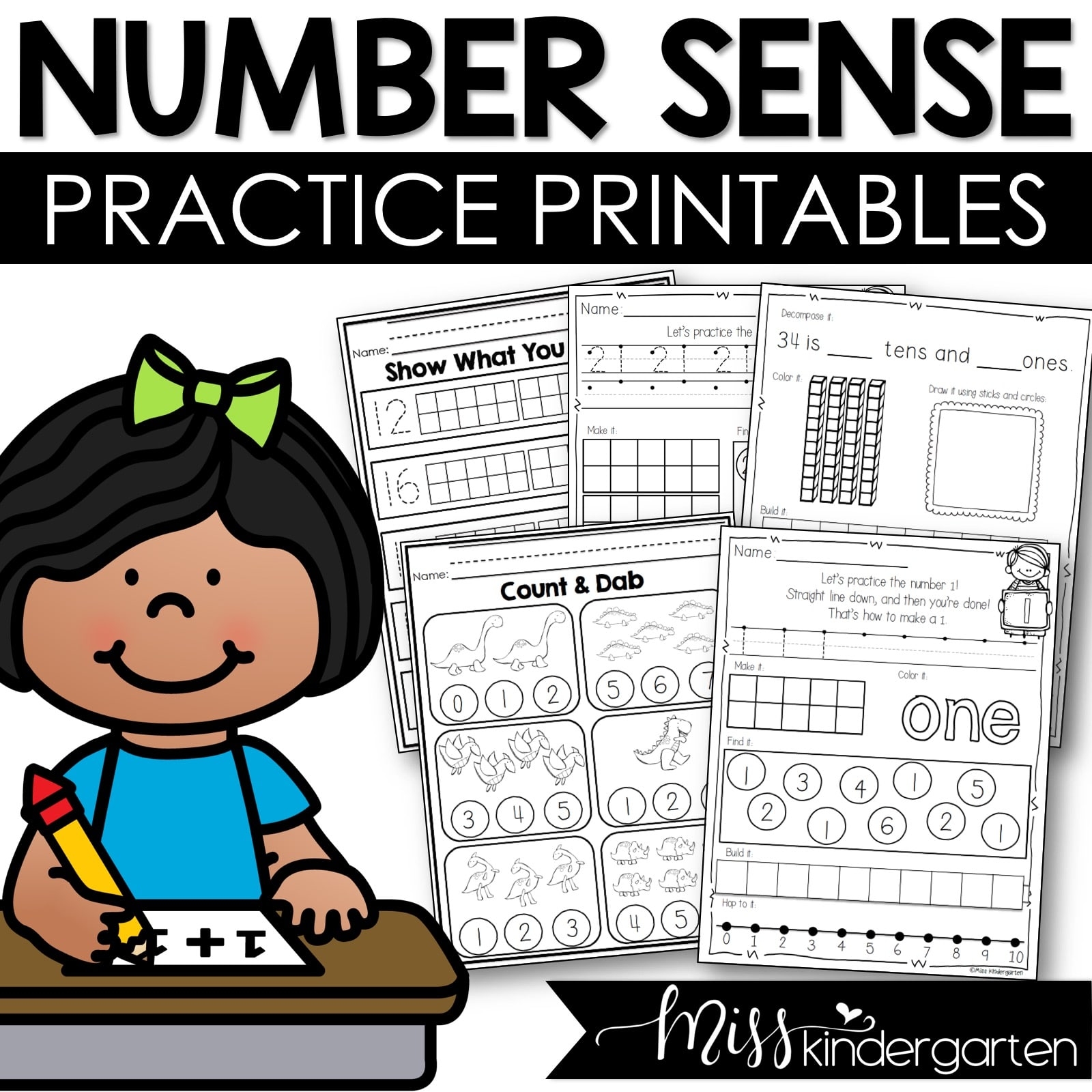 Kindergarten Math Number Sense Worksheets Miss Kindergarten